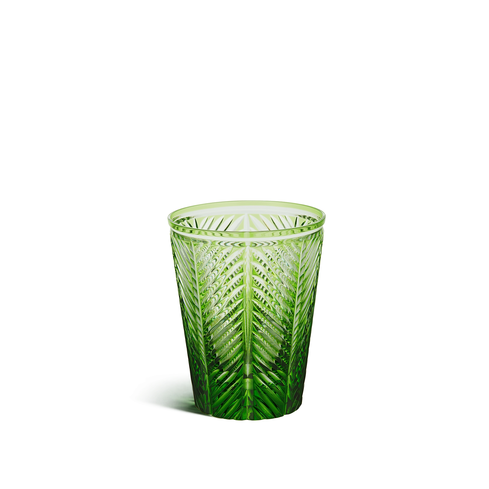 Verre à eau Chevrons, vert E01