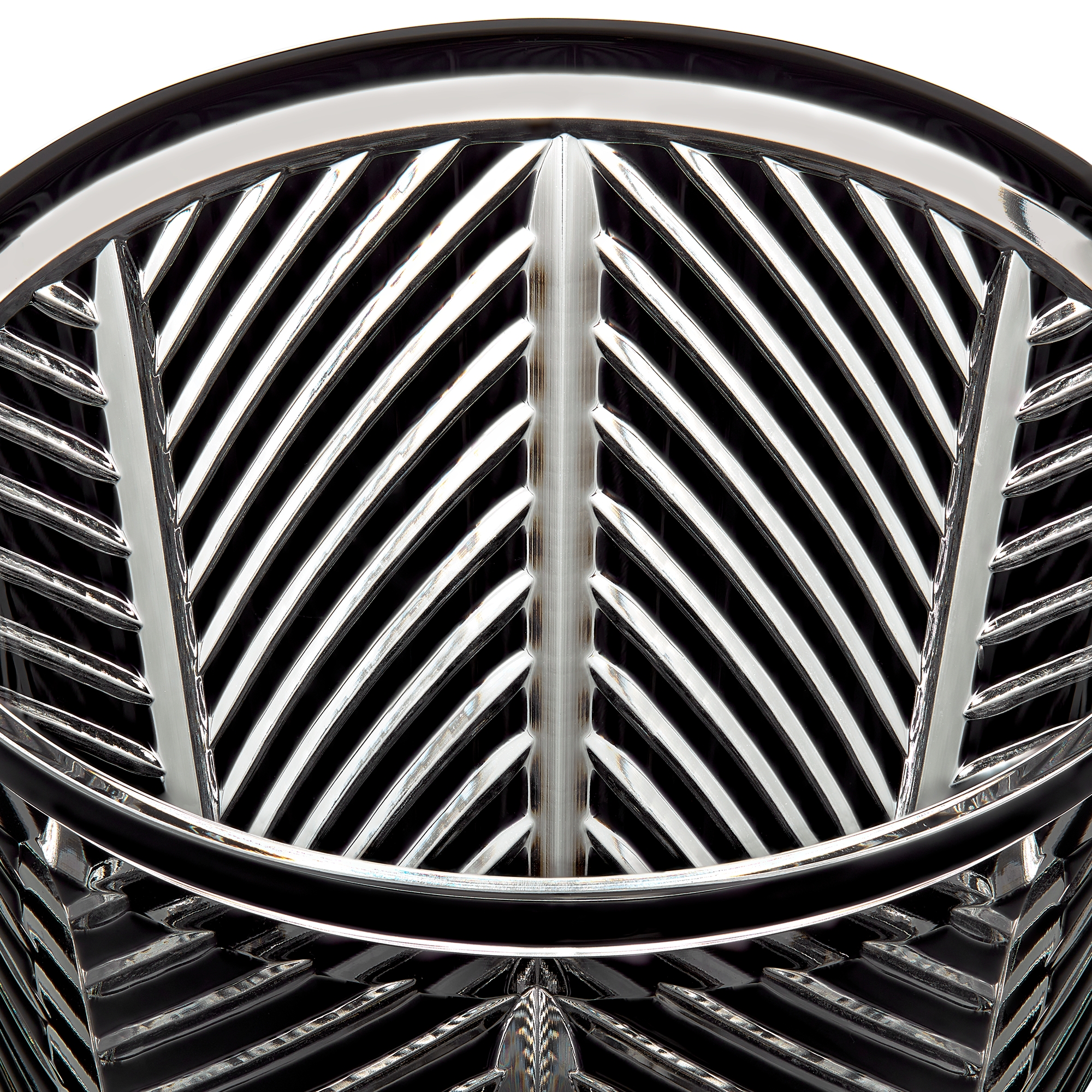 Wasserglas Chevron-Motiv, Schwarz E09