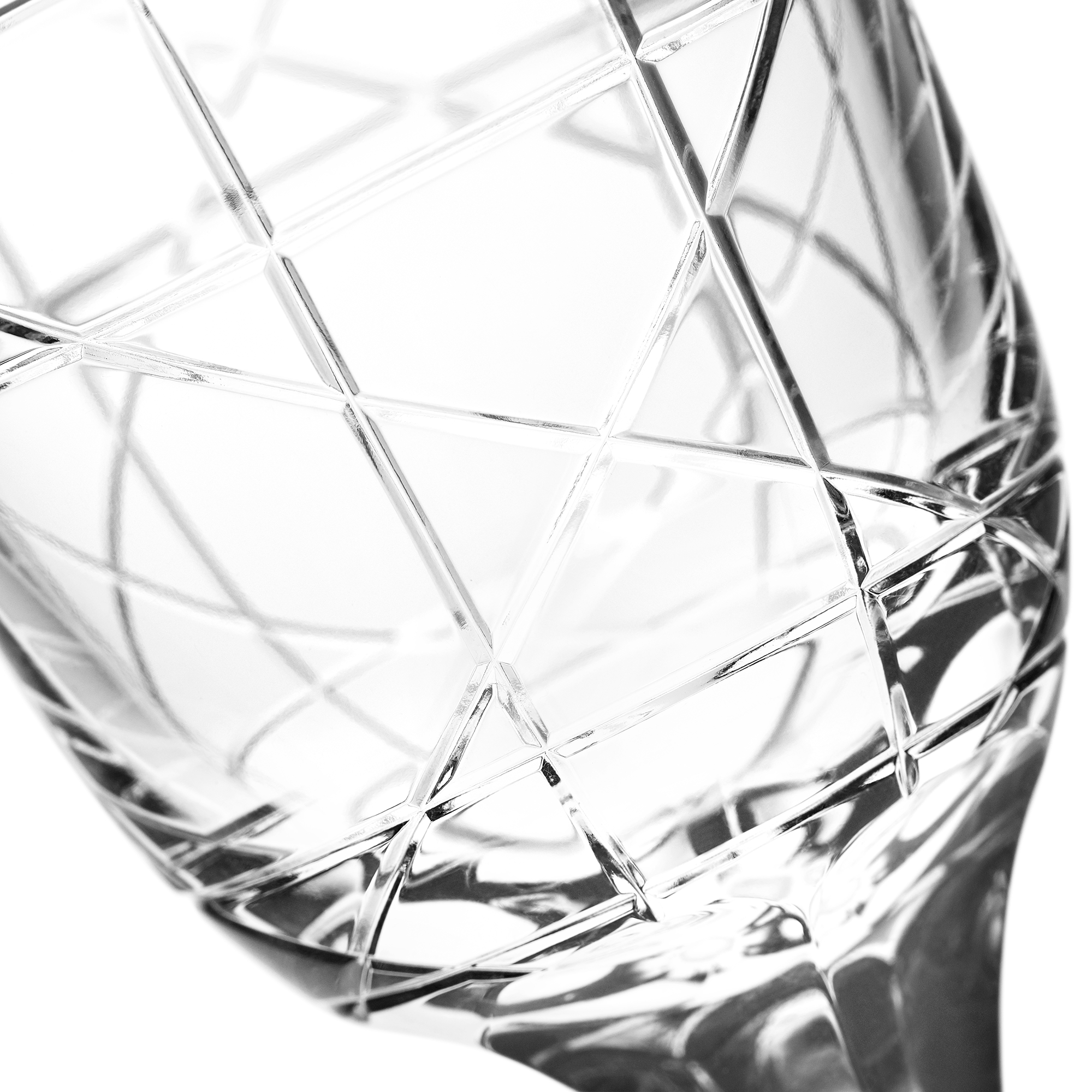 Wine Glass Engraved Cannage Crystal E09