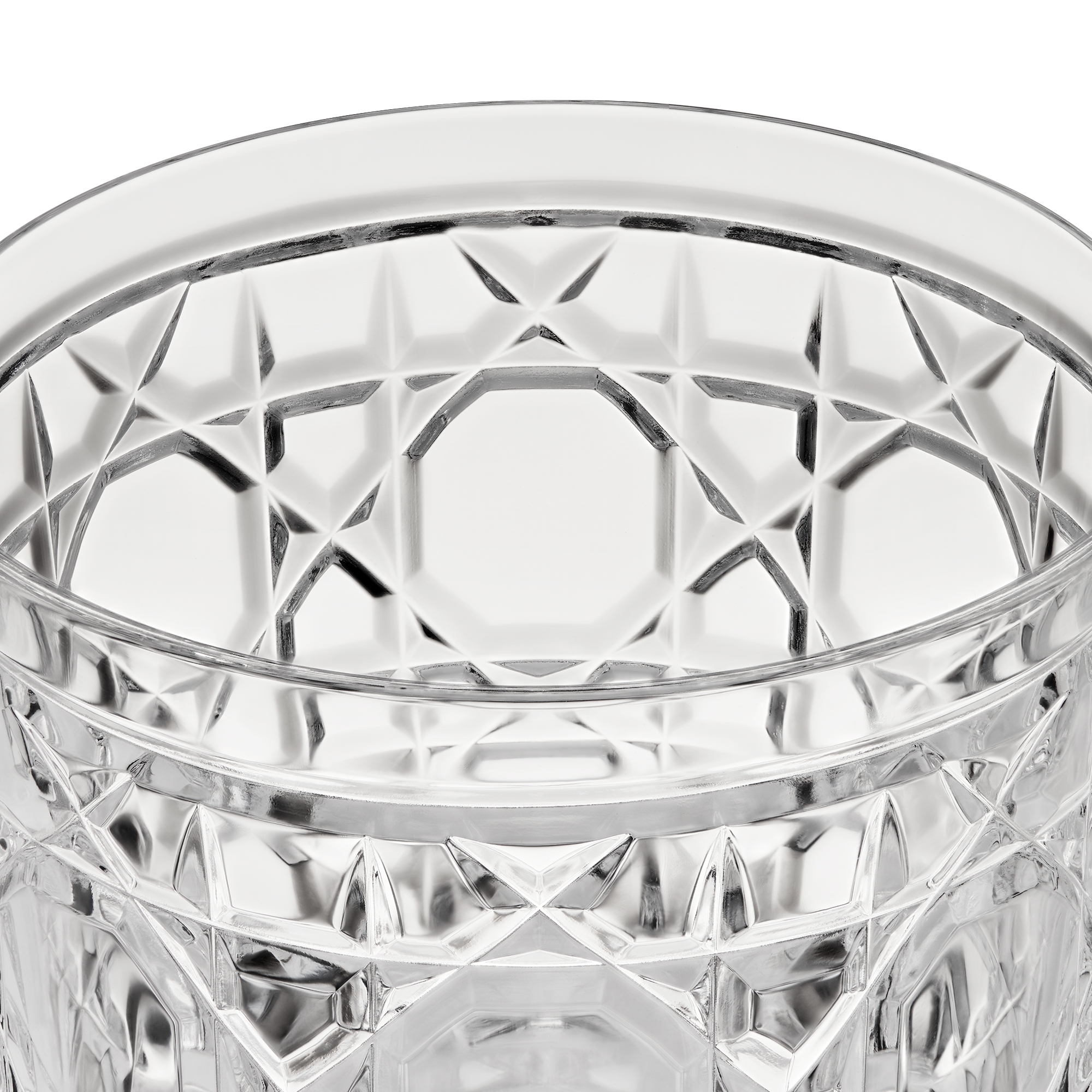 Trinkbecher Cannage Motiv, transparent E09