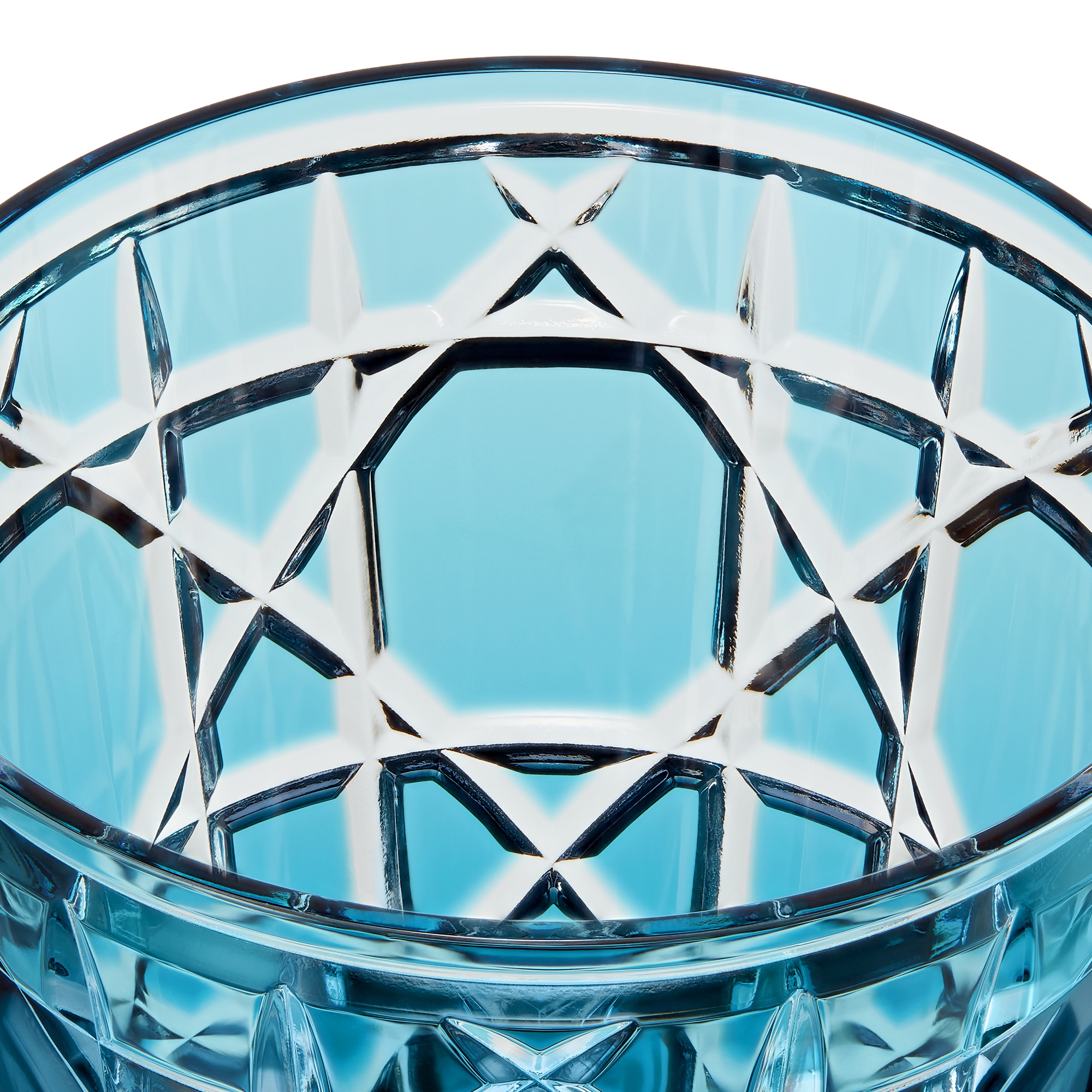 Waterglas Cannage-motief, zeegroen E09