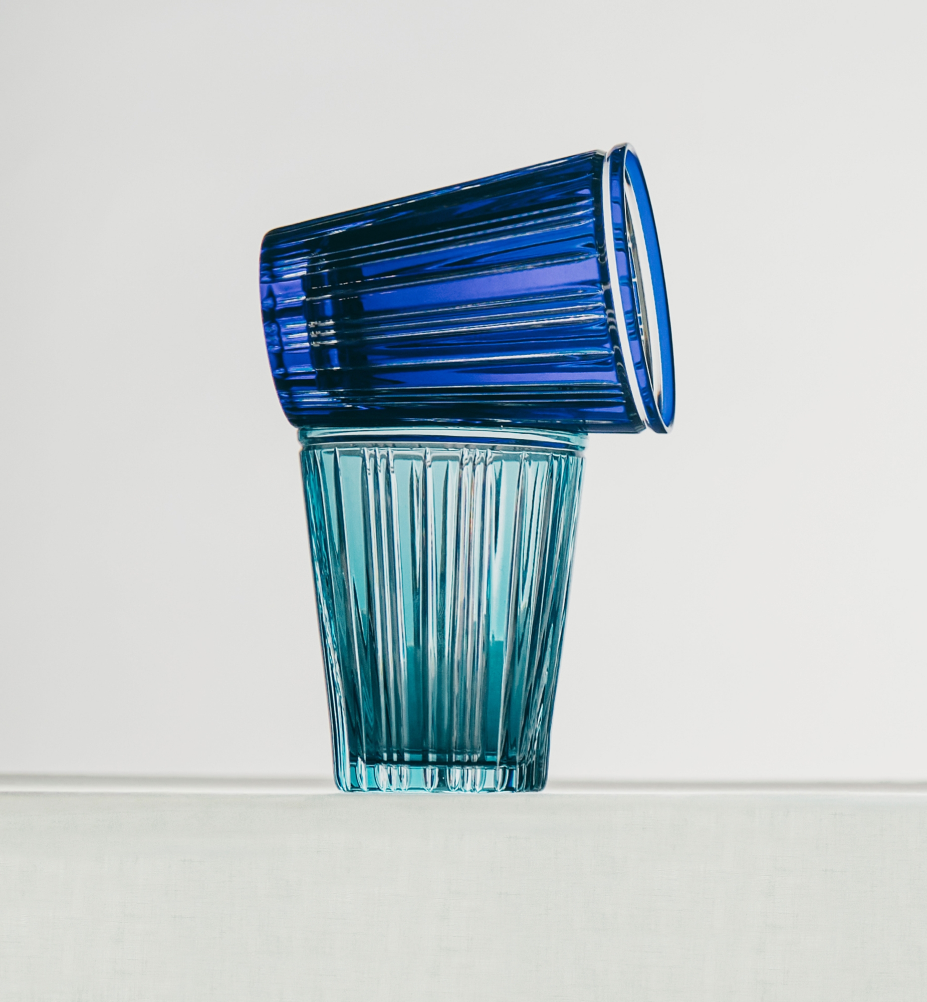 Waterglas Gestreept motief, blauw E13