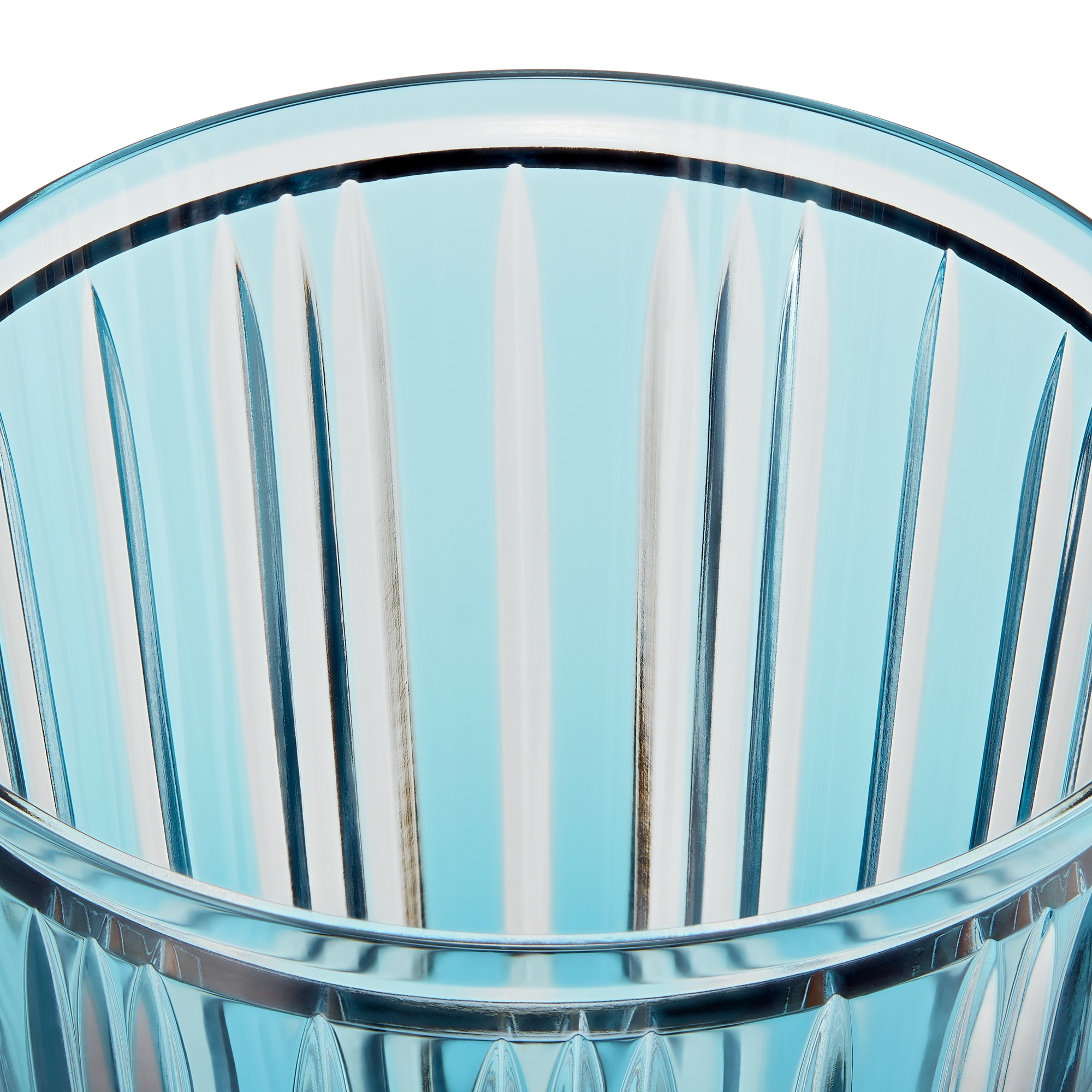 Wasserglas Streifen, Aquamarin E09
