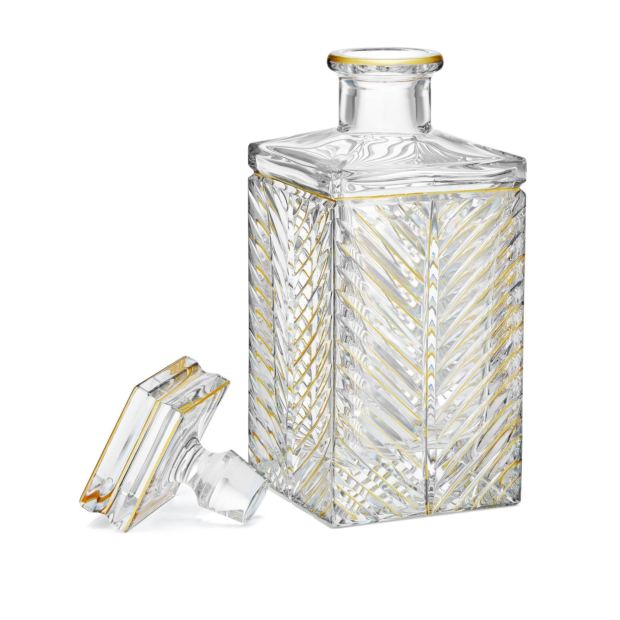 Whiskykaraf Handbeschilderd transparant kristal E11