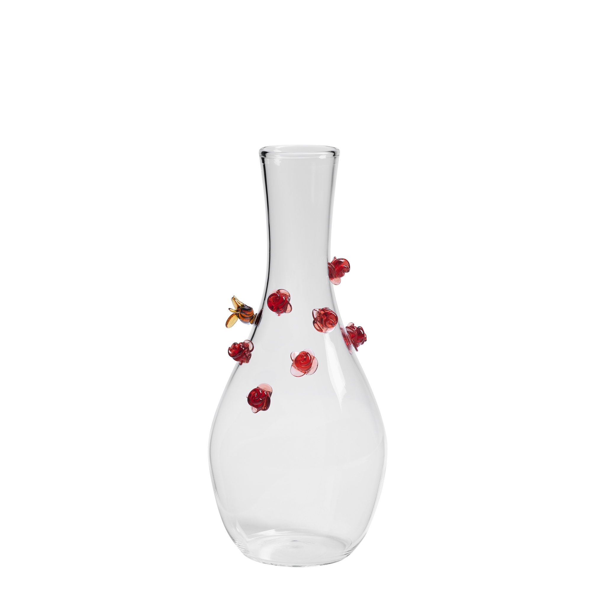 Carafe Transparent Glass with Multicolor Rose Motif | DIOR