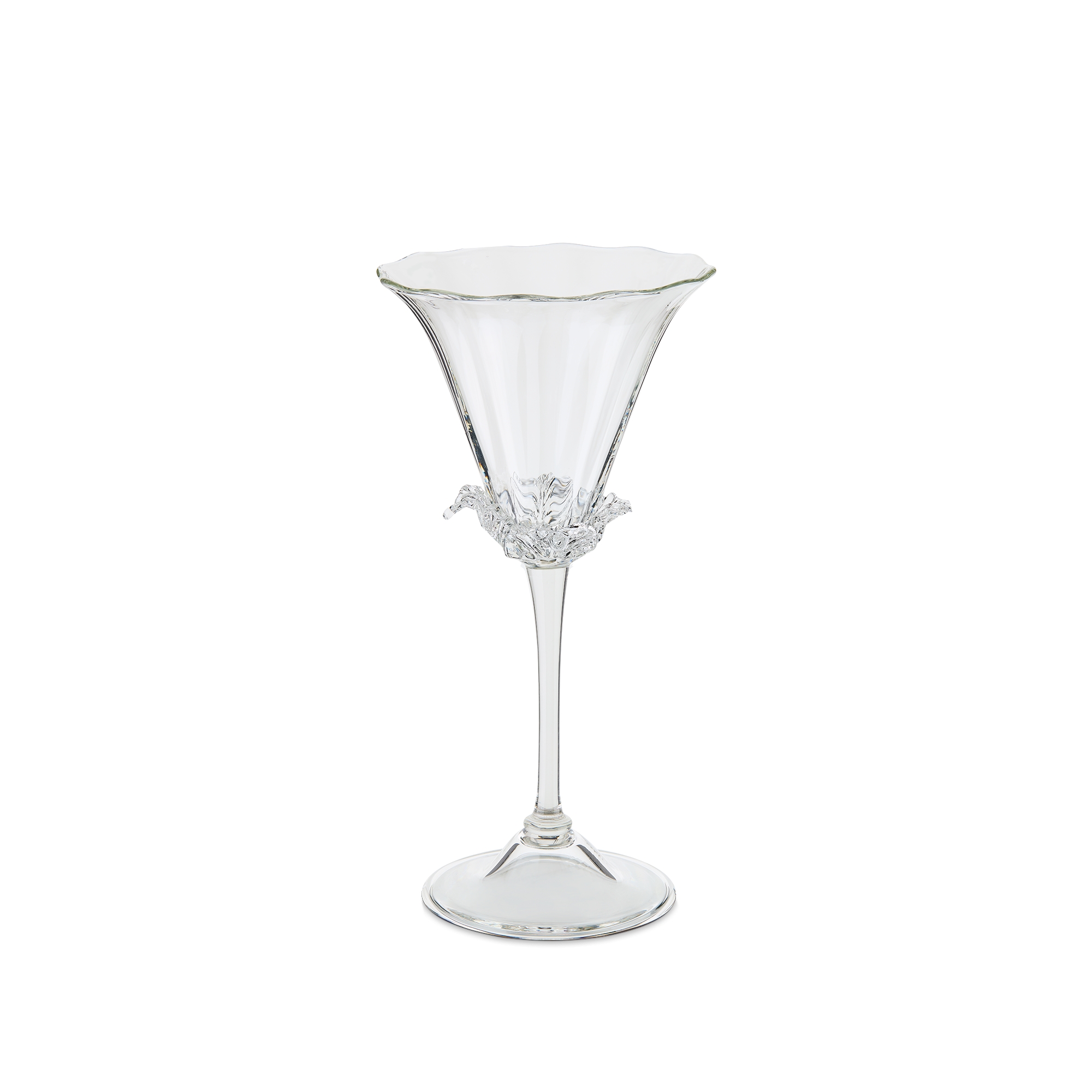 Wine Glass Transparent Flower-Shaped Crystalline E08