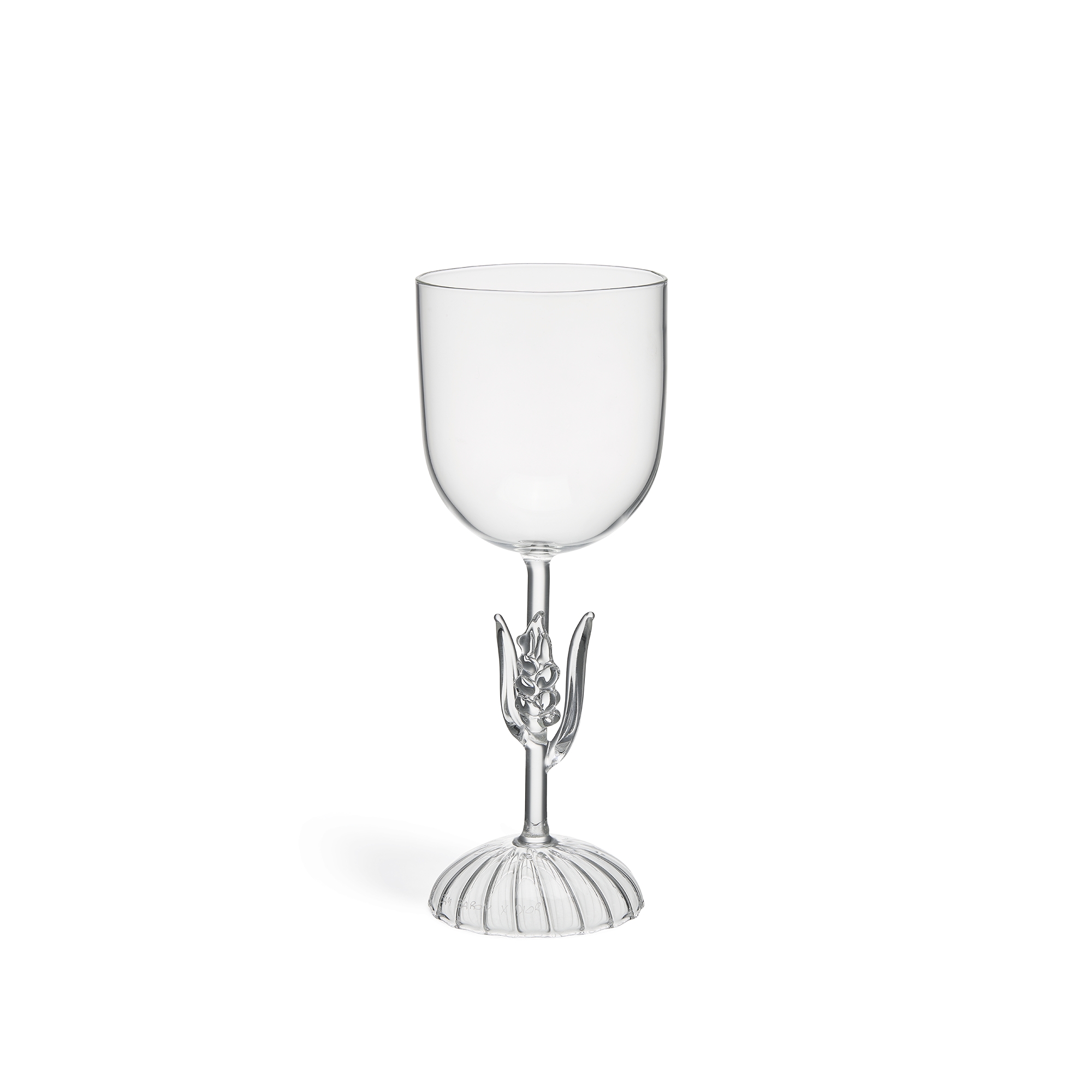 Red Wine Glass Sam Baron for Dior Maison, Transparent Hand-Blown Glass E01