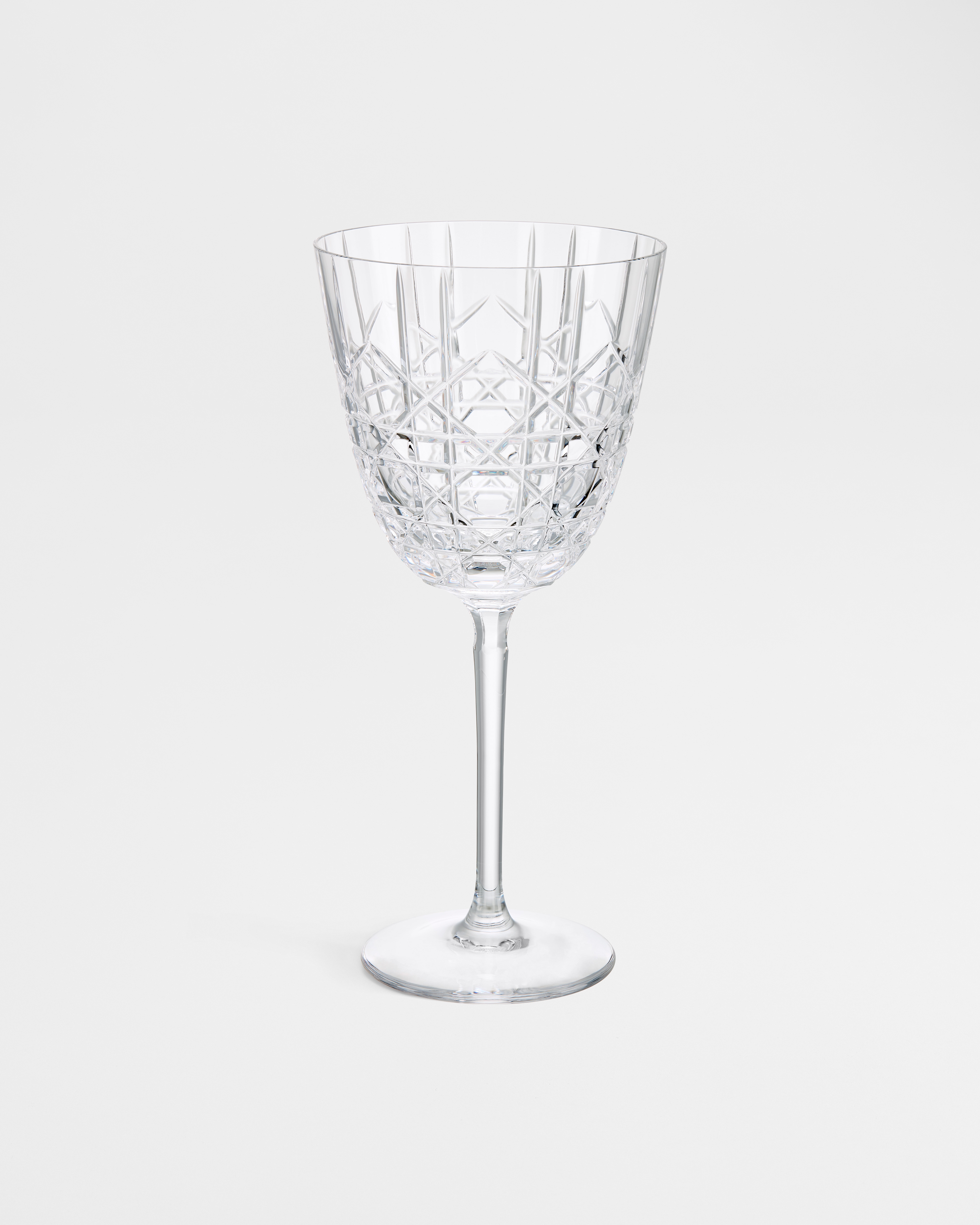 Wasserglas Kristall mit Cannage Motiv E01