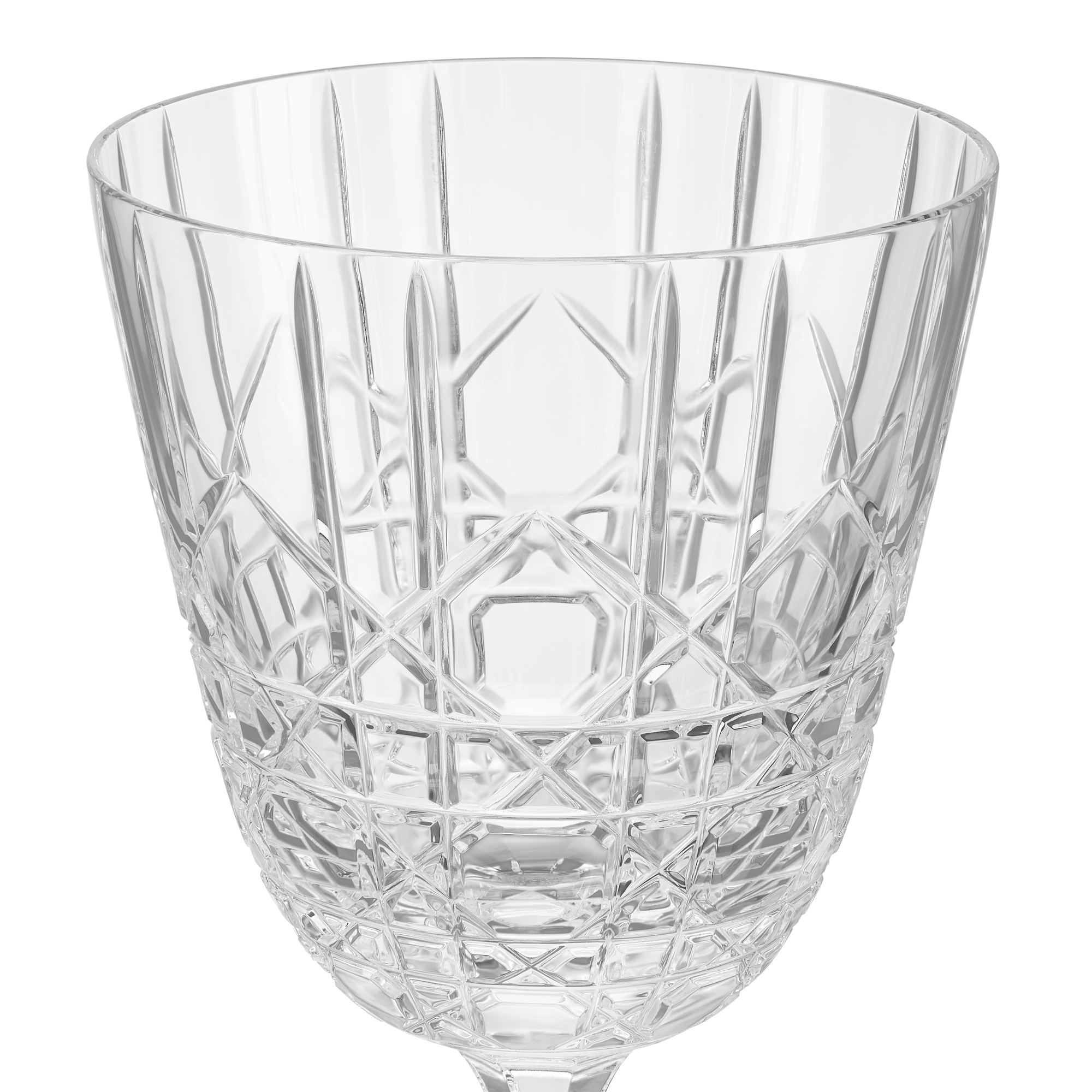 Wine Glass Crystal with Cannage Motif E09