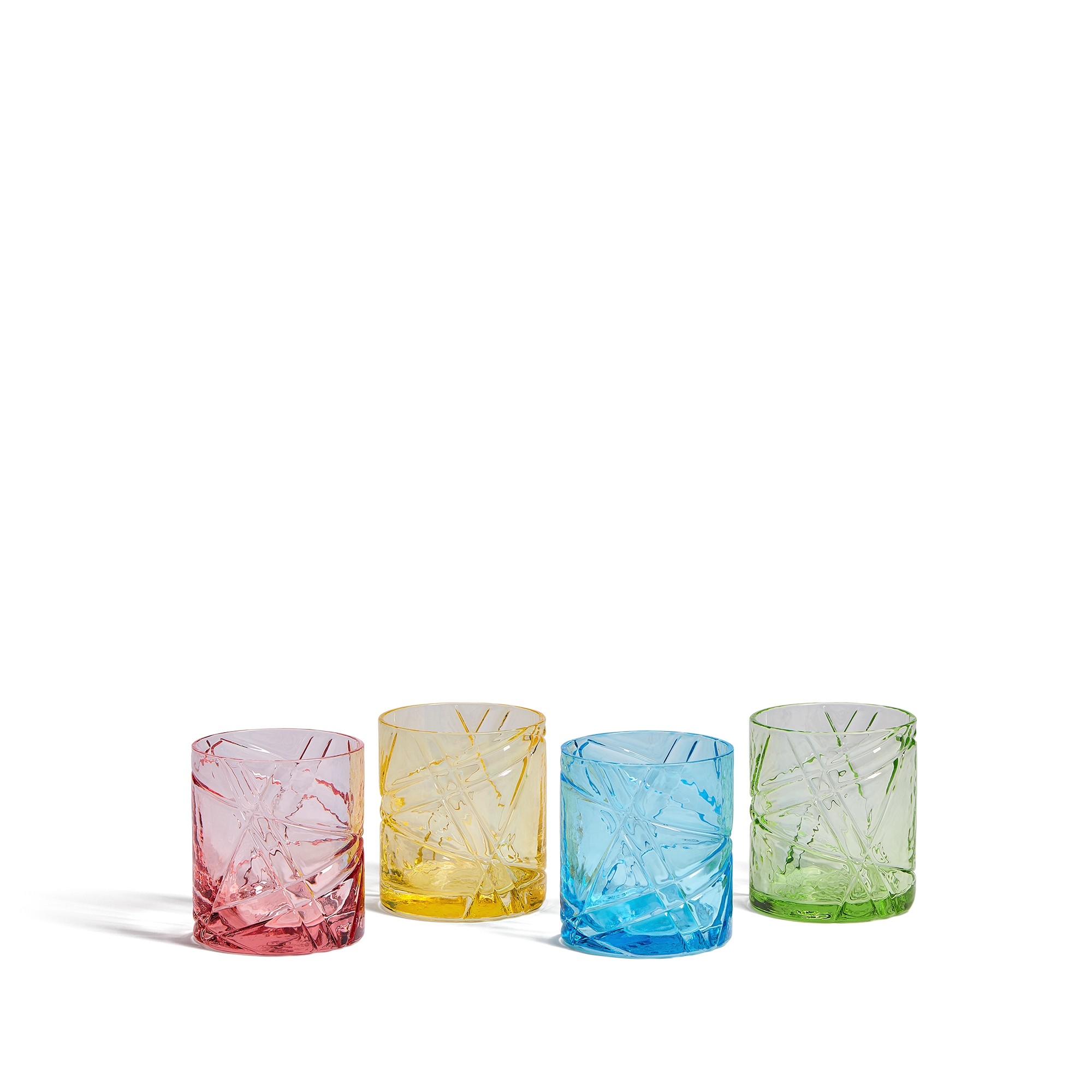  Transparentes Kristallglas in mehreren Pastellfarben