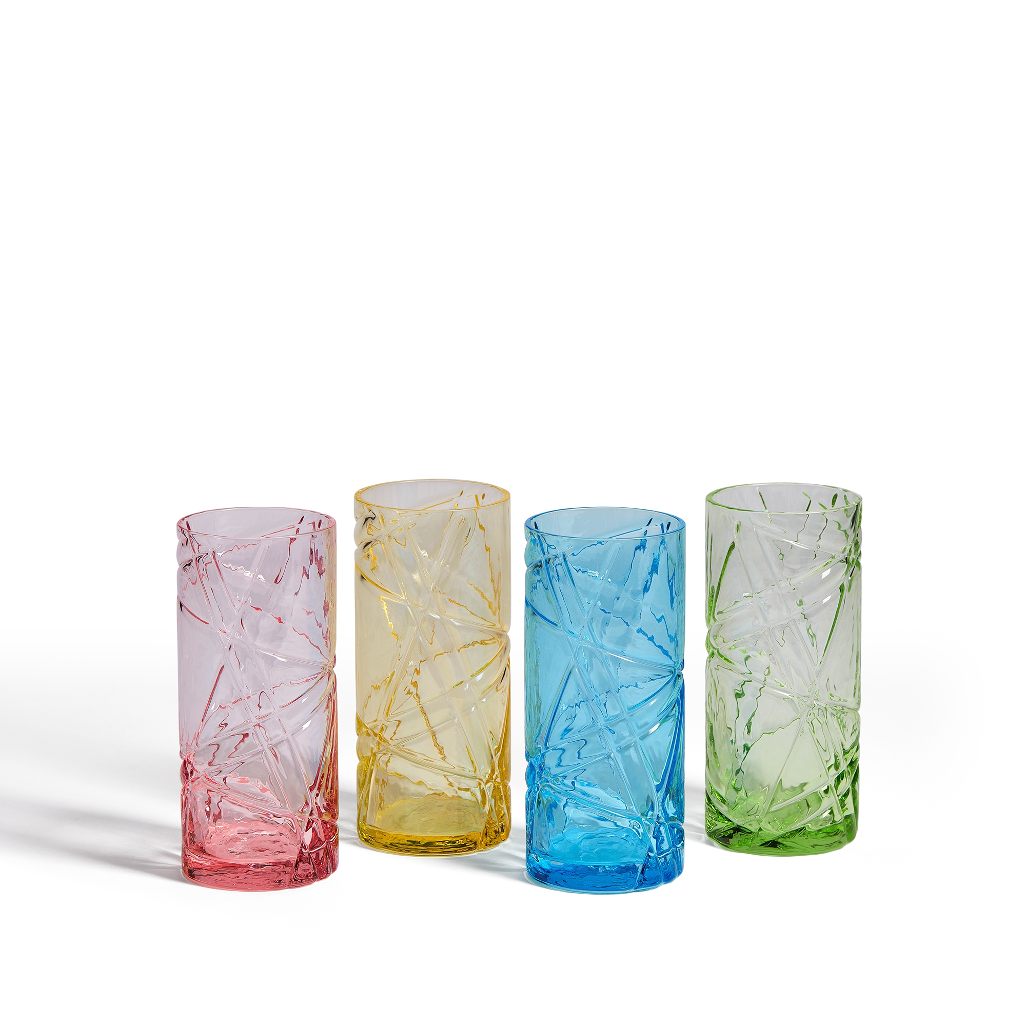  Transparentes Kristallglas in mehreren Pastellfarben