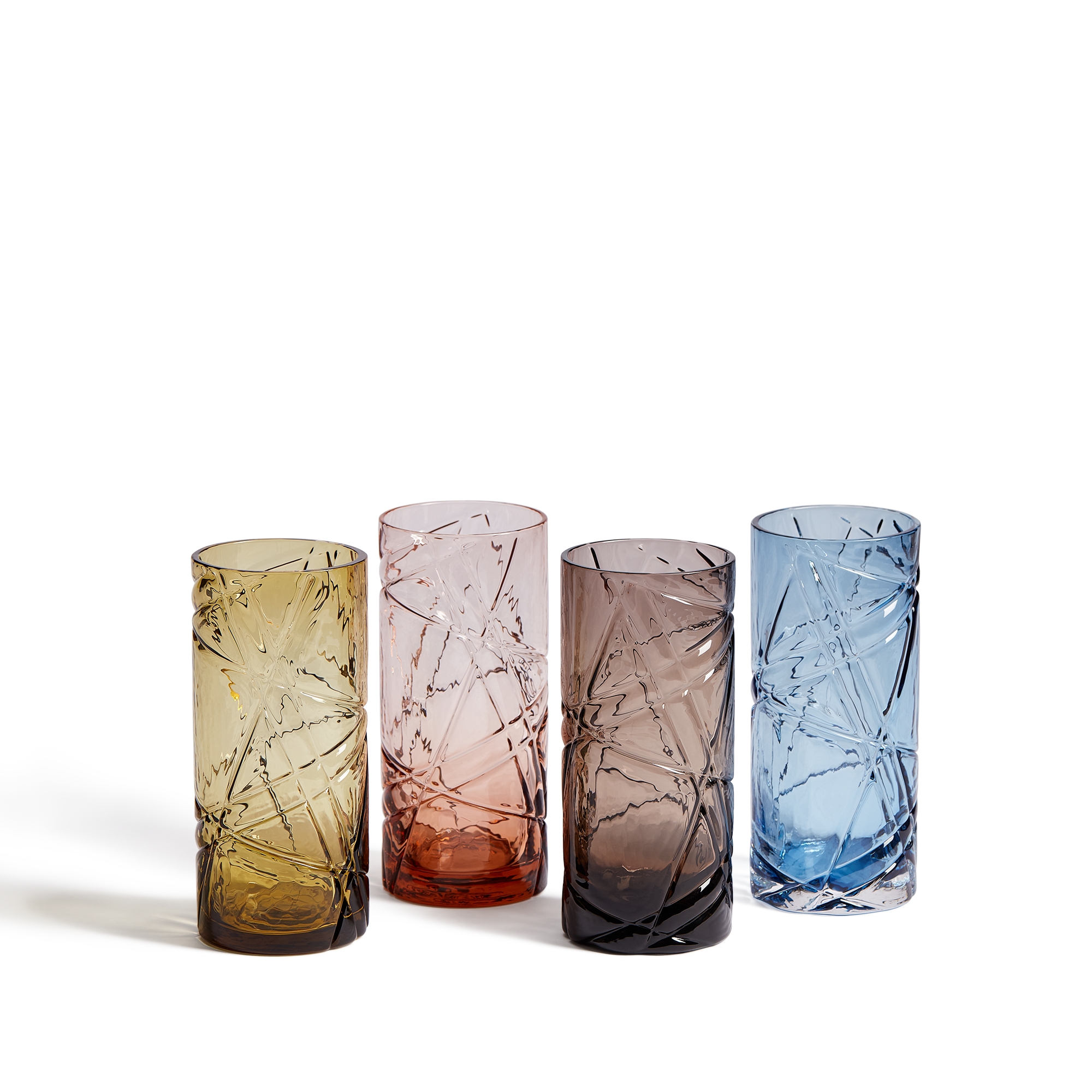  Transparentes Kristallglas in mehreren rauchigen Farben