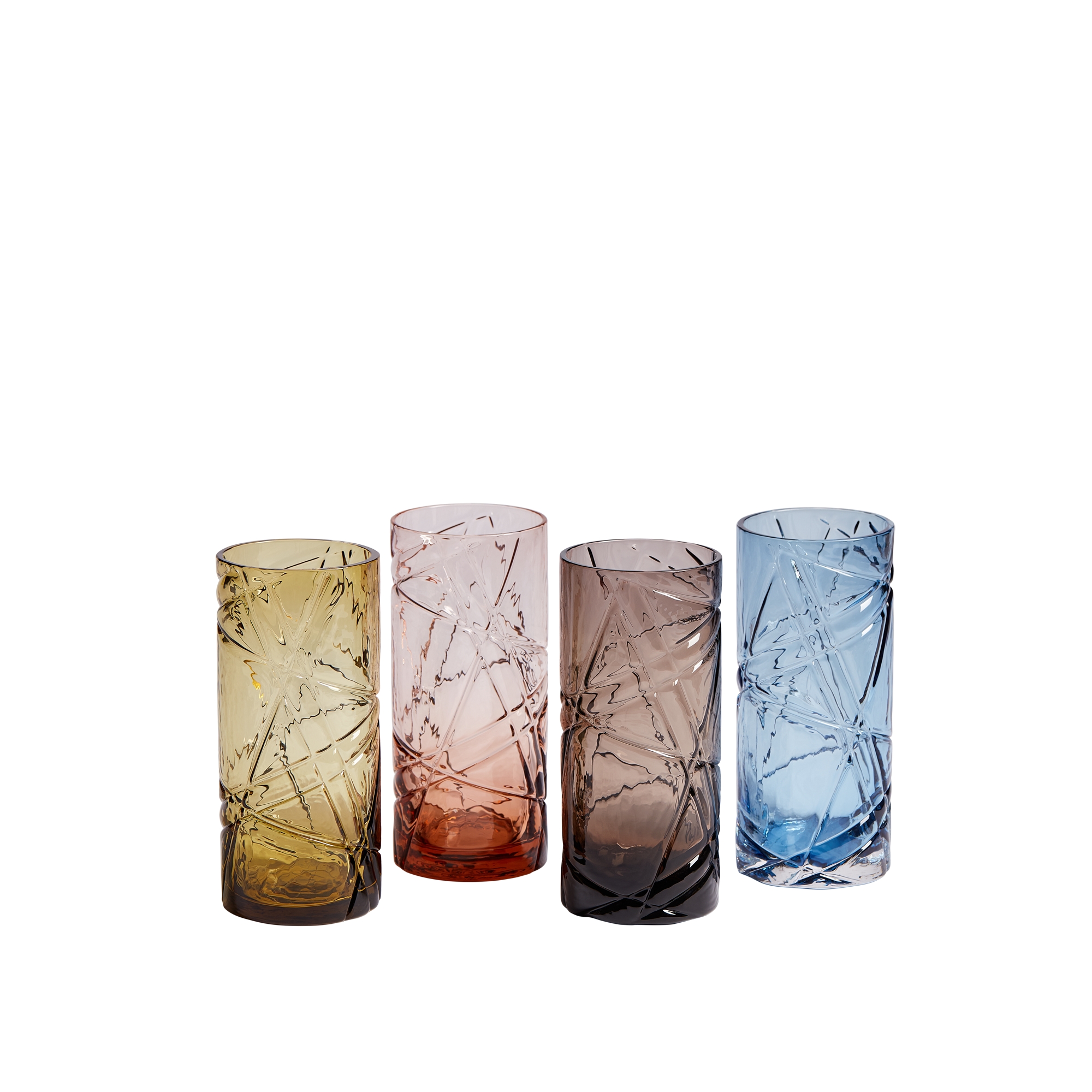  Veelkleurig, rokerig, transparant kristal
