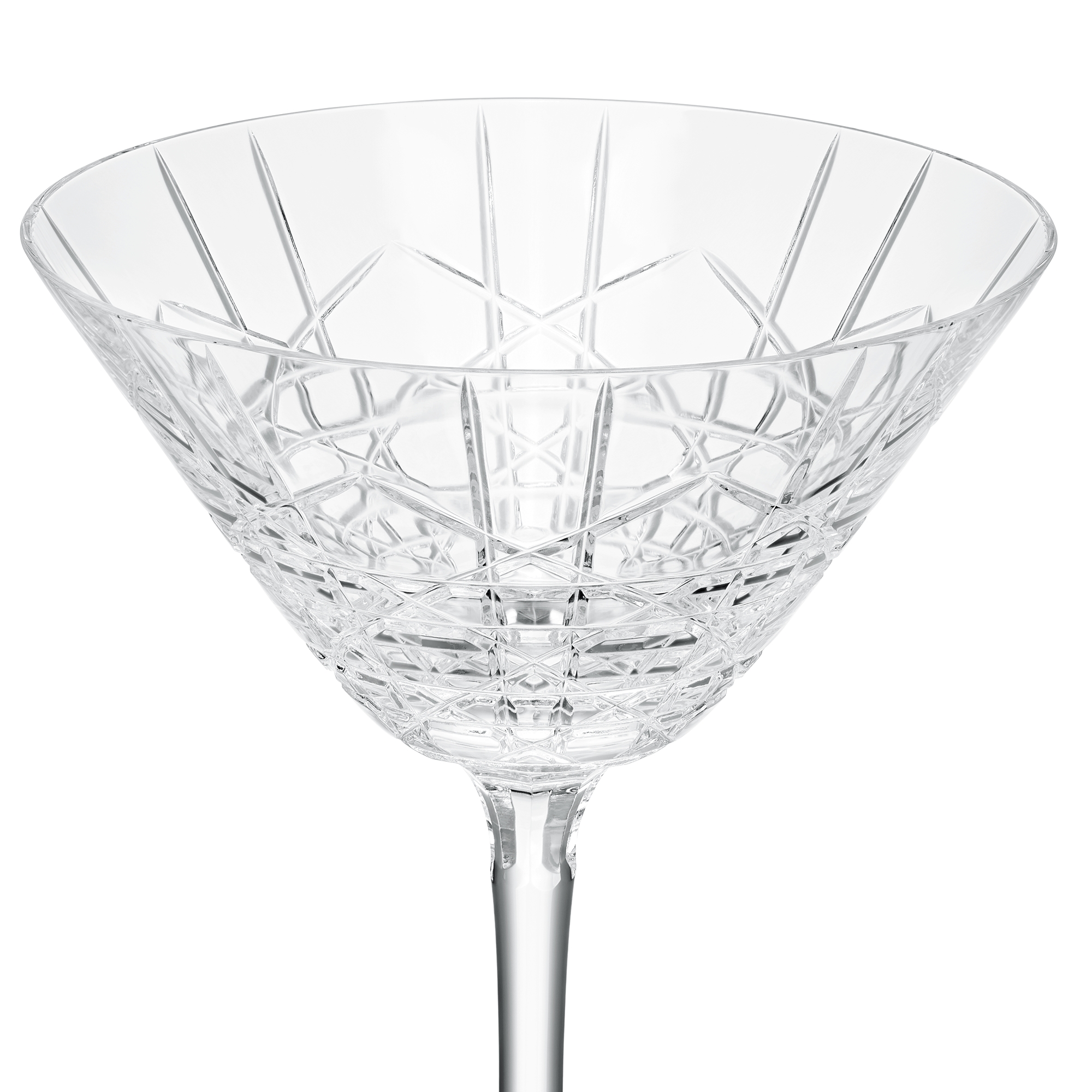 Martini Glass Crystal with Cannage Motif E09