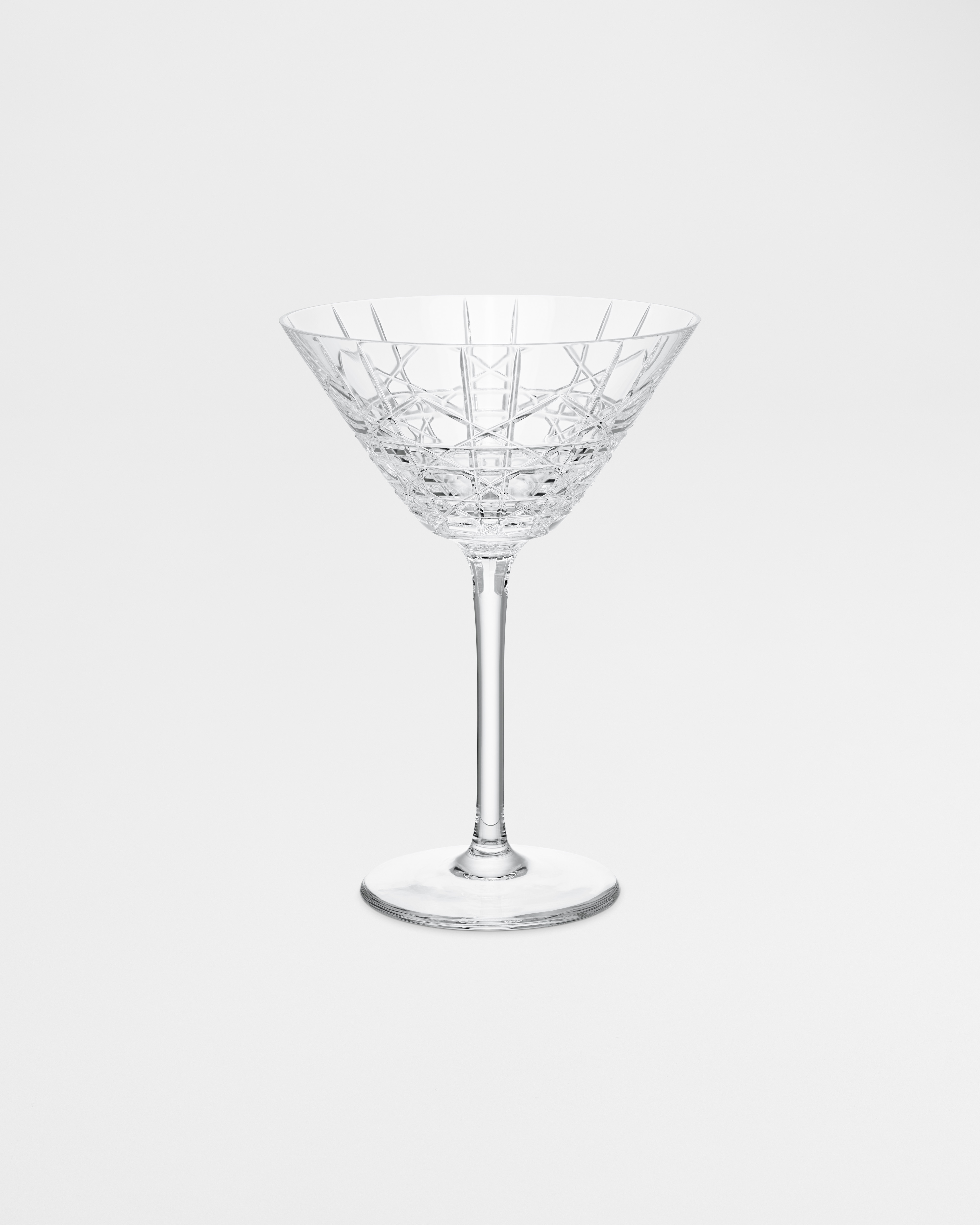 Martini Glass Crystal with Cannage Motif E01