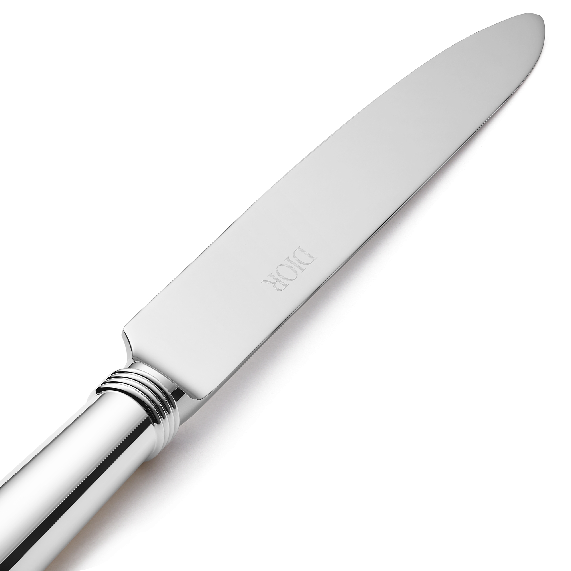 Couteau de table Rond Point, métal argenté E09