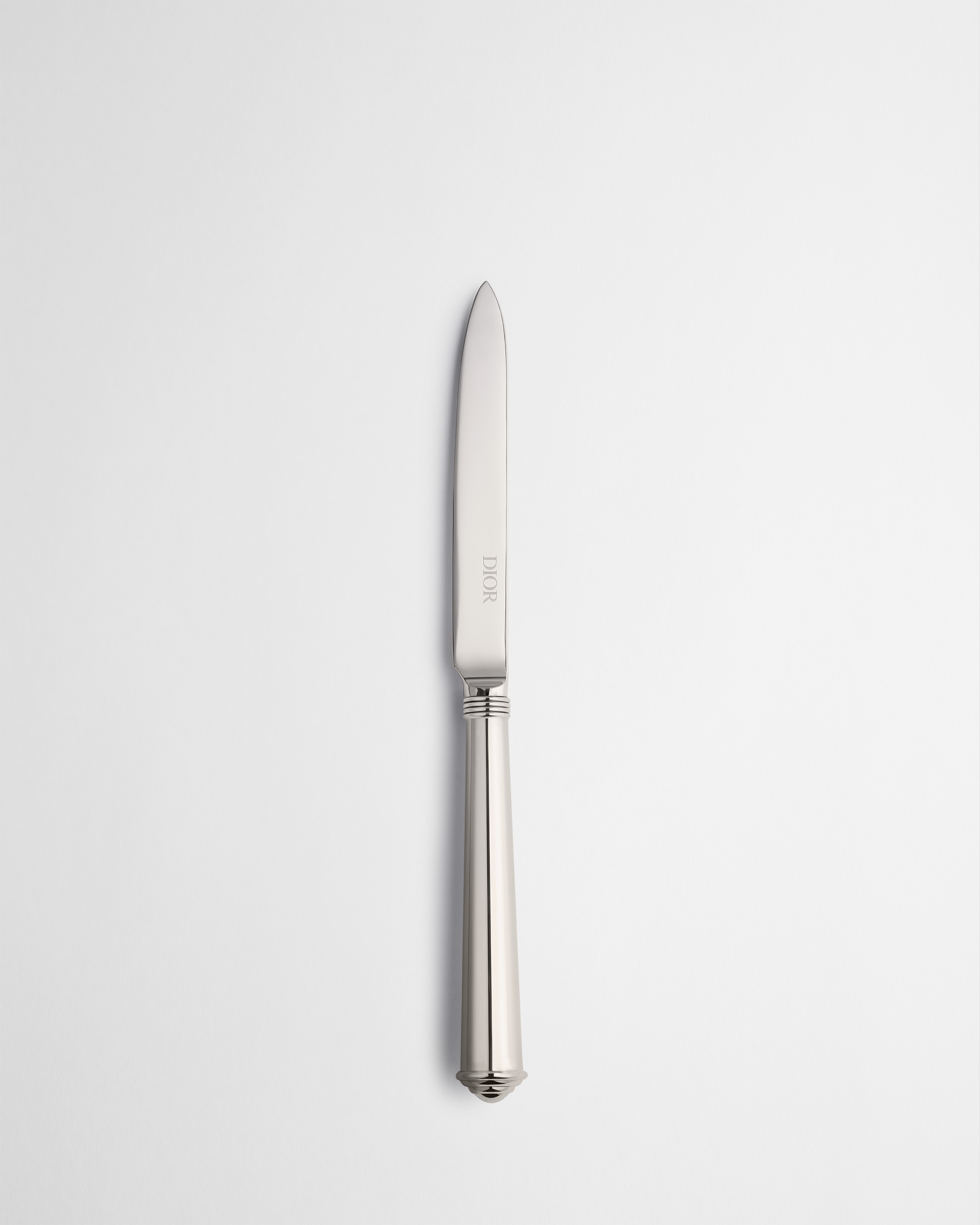 Dessert Knife Rond Point, Silver-Plated Metal E01