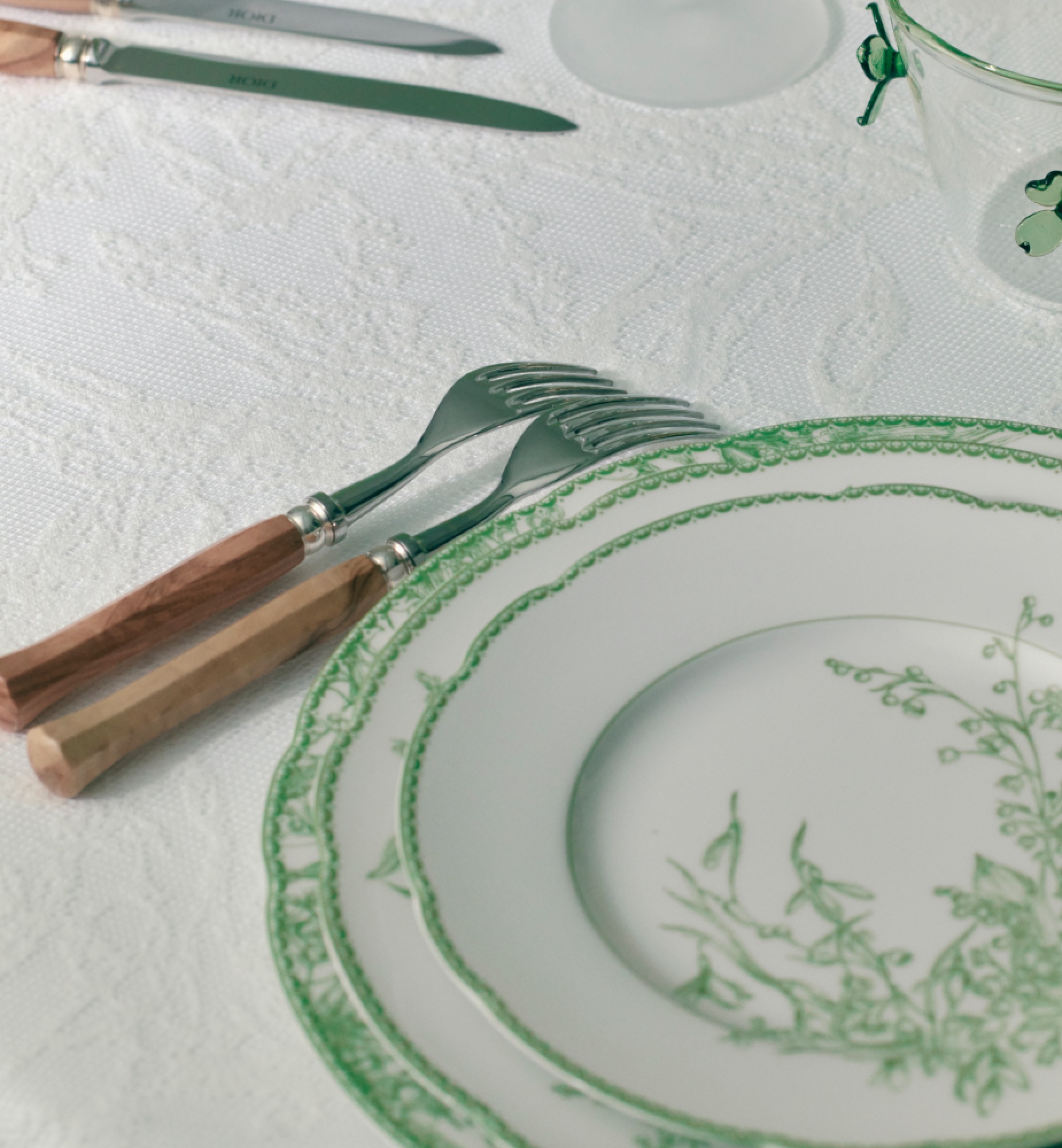 테이블 포크 올리브나무 E13