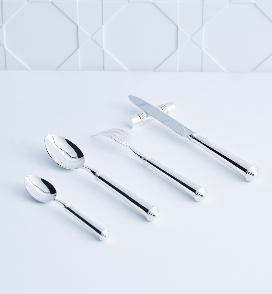 Table Fork Rond Point, Silver-Plated Metal E13