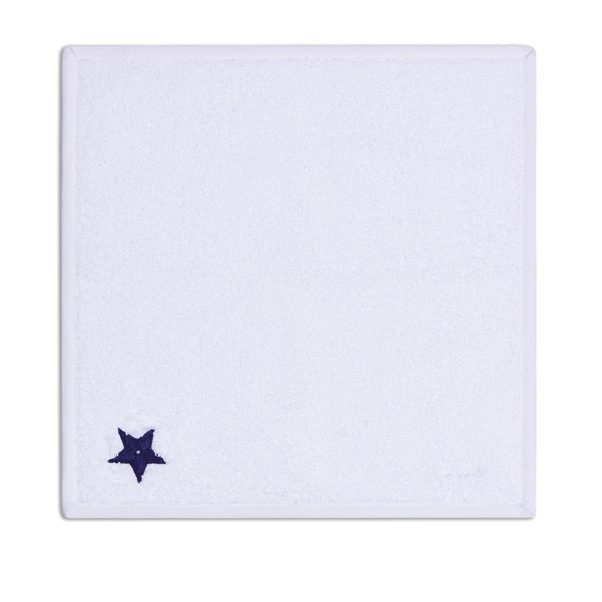 Set of Four Hand Towels White Cotton Embroidered with Star, Rose, Clover and Bee Motifs E13