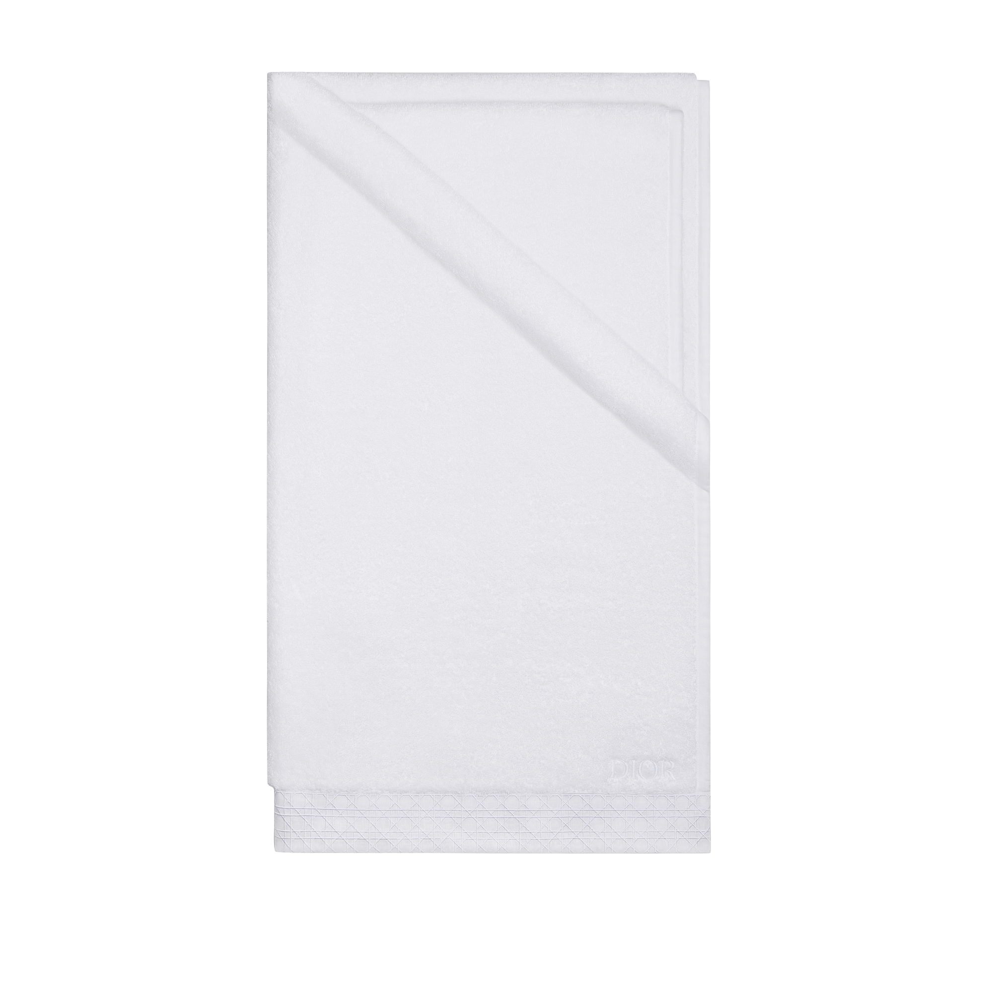 Badlaken Wit Cannage-motief E09