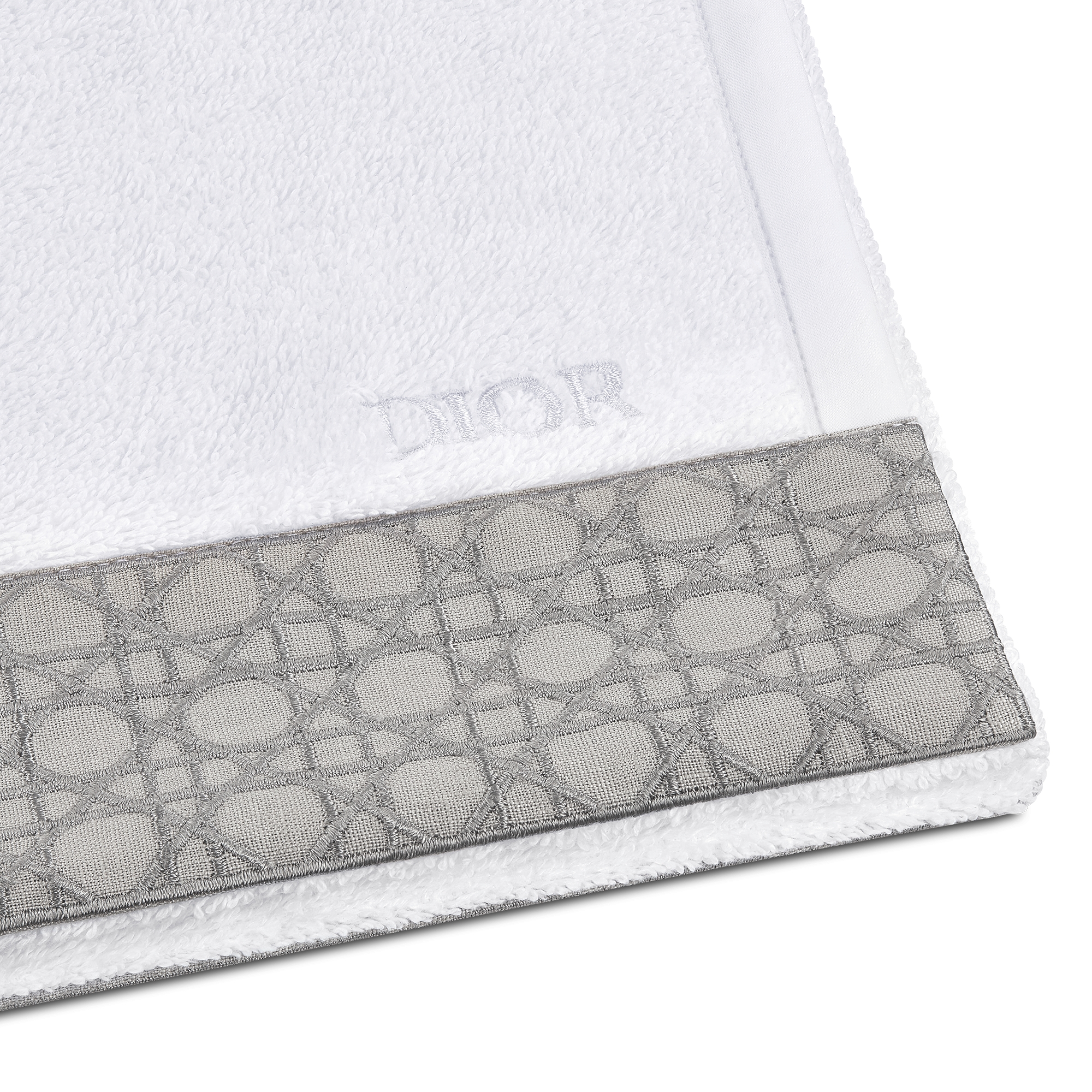 Washcloth Gray Woven Cannage Band E09