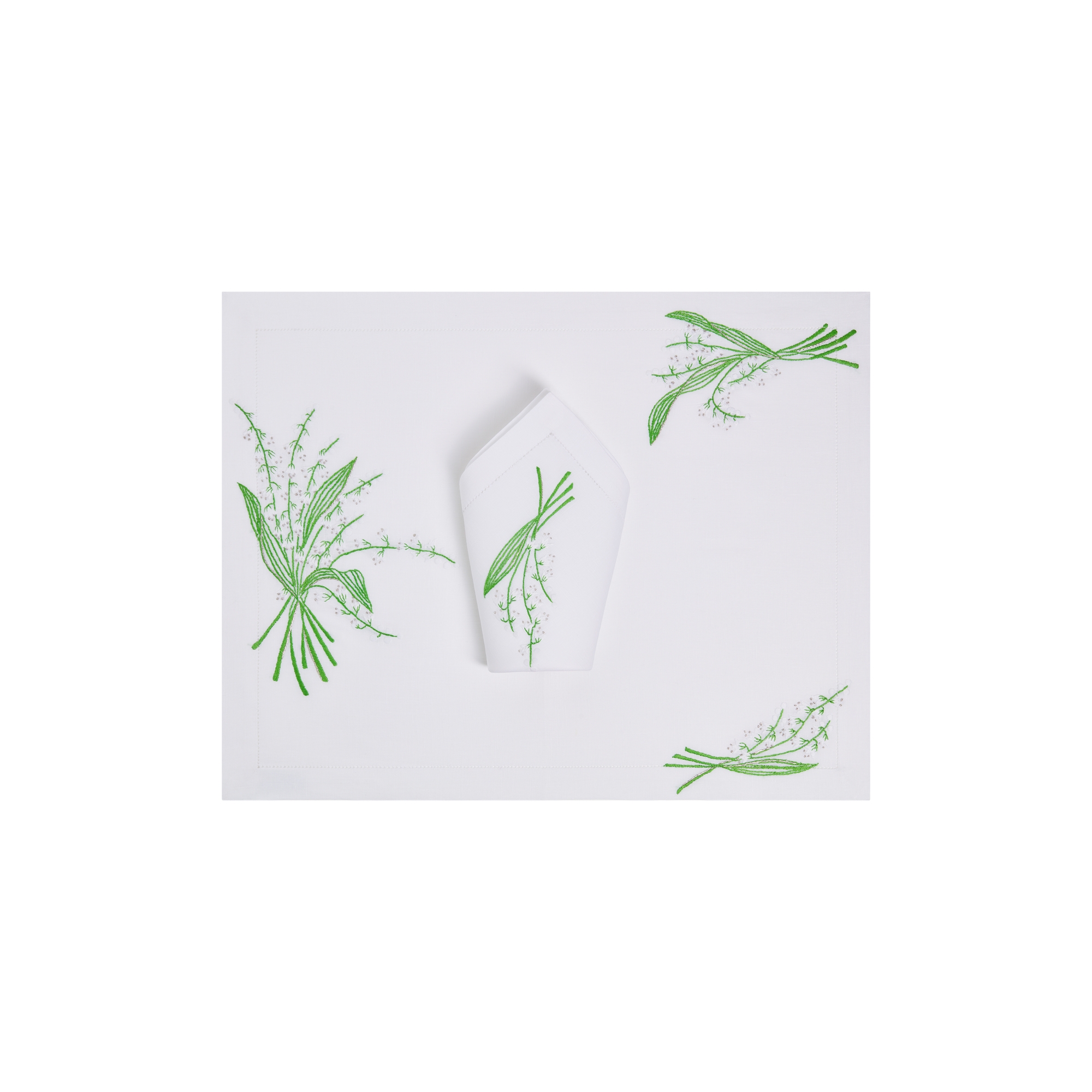 エンブロイダリー プレースマット & ナプキン セット Lily of the