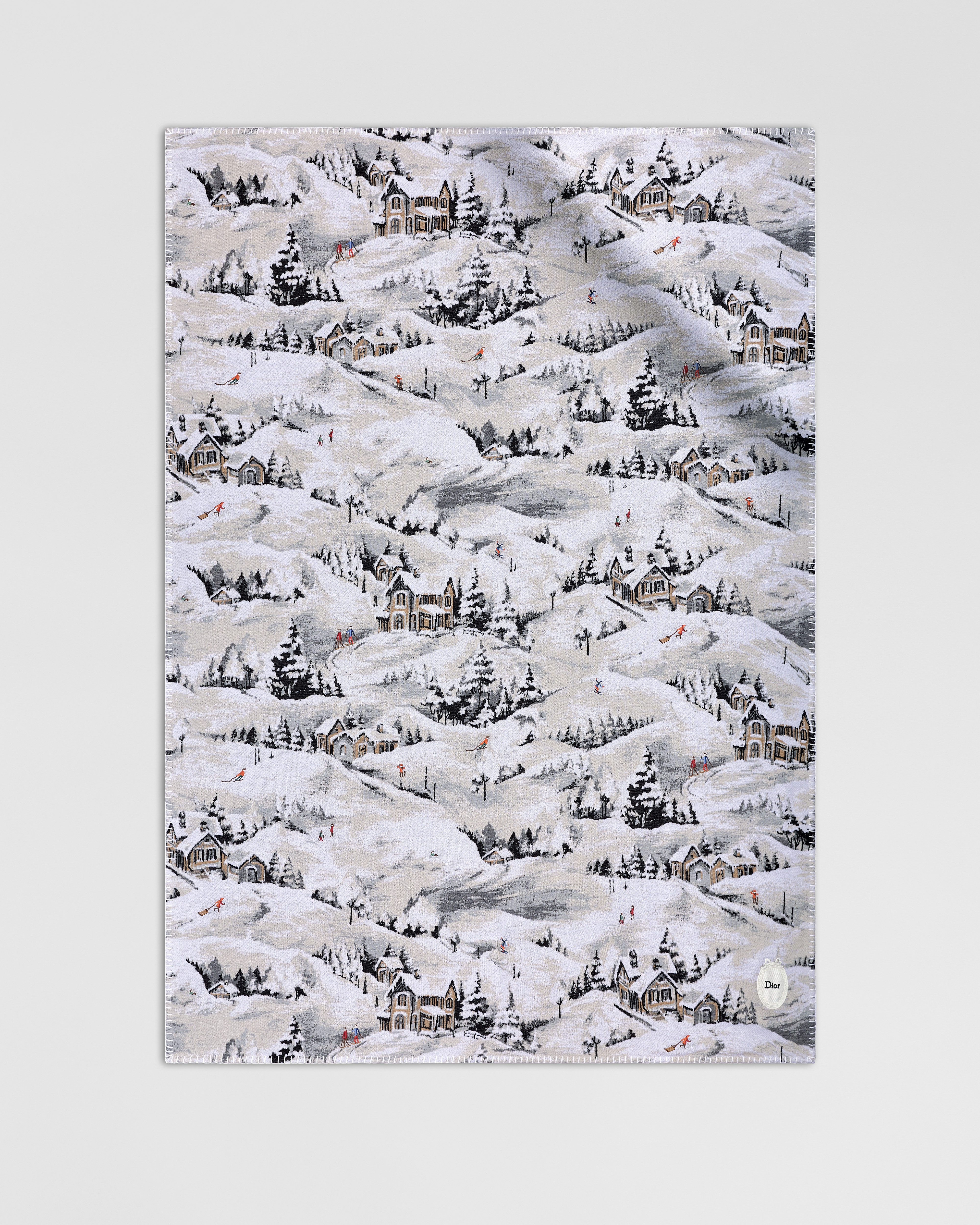 Manta DiorAlps Jacquard de lana virgen con forro Dior d'Hiver multicolor E01