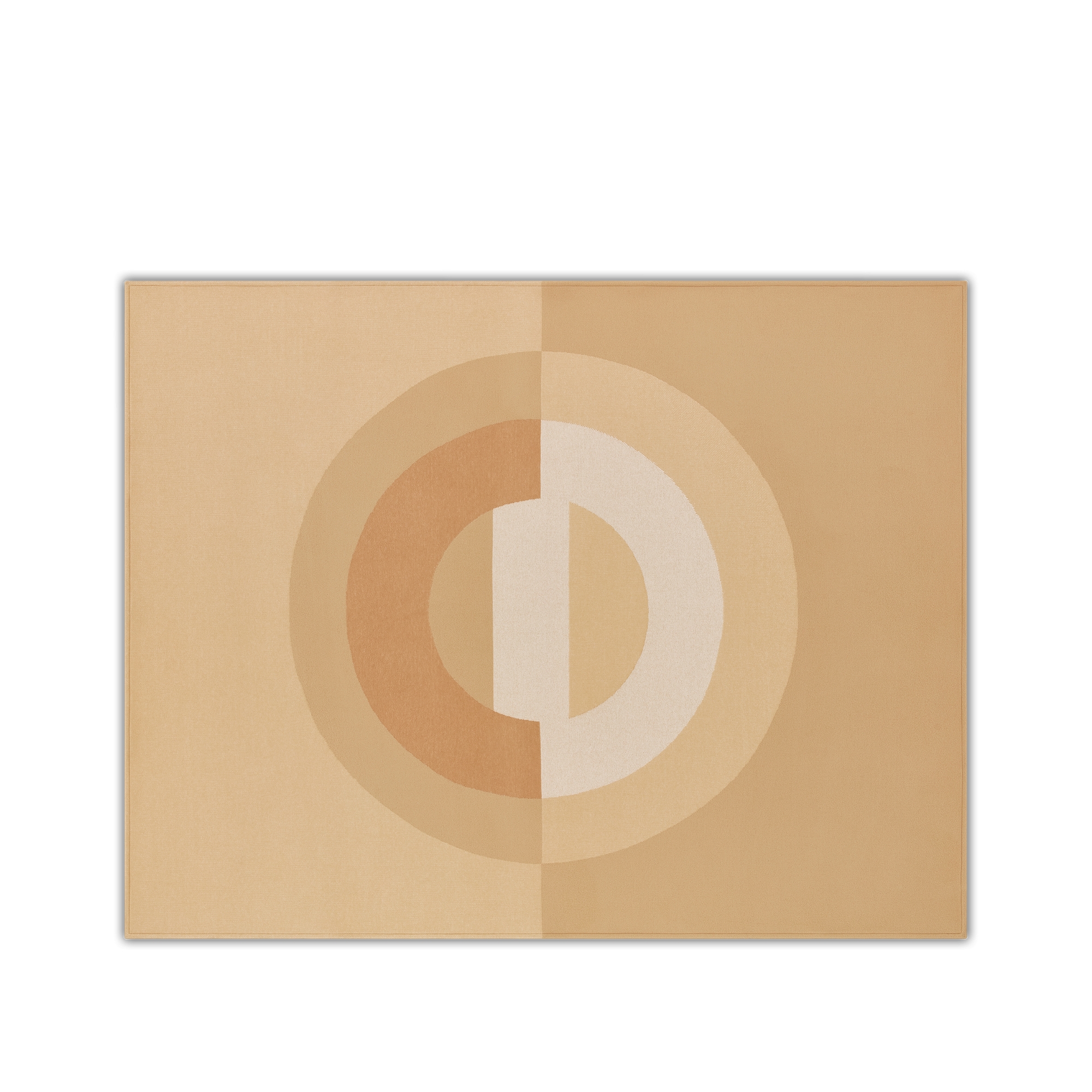 Blanket Beige CD Entrelacés Wool and Cashmere E01