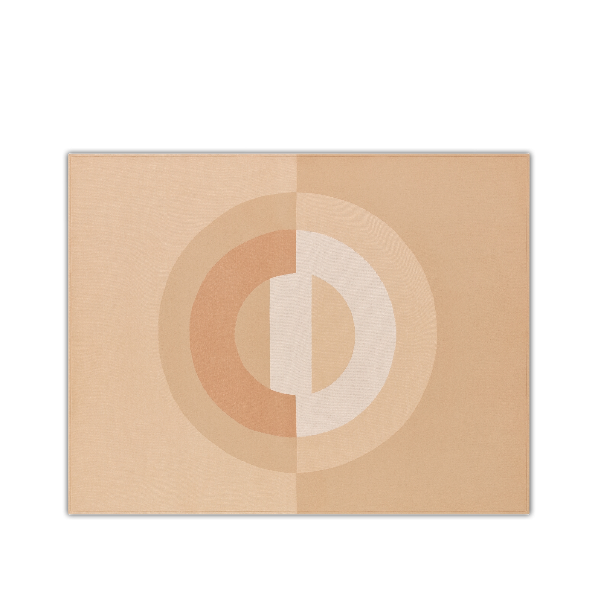 Blanket Beige CD Entrelacés Wool and Cashmere E01