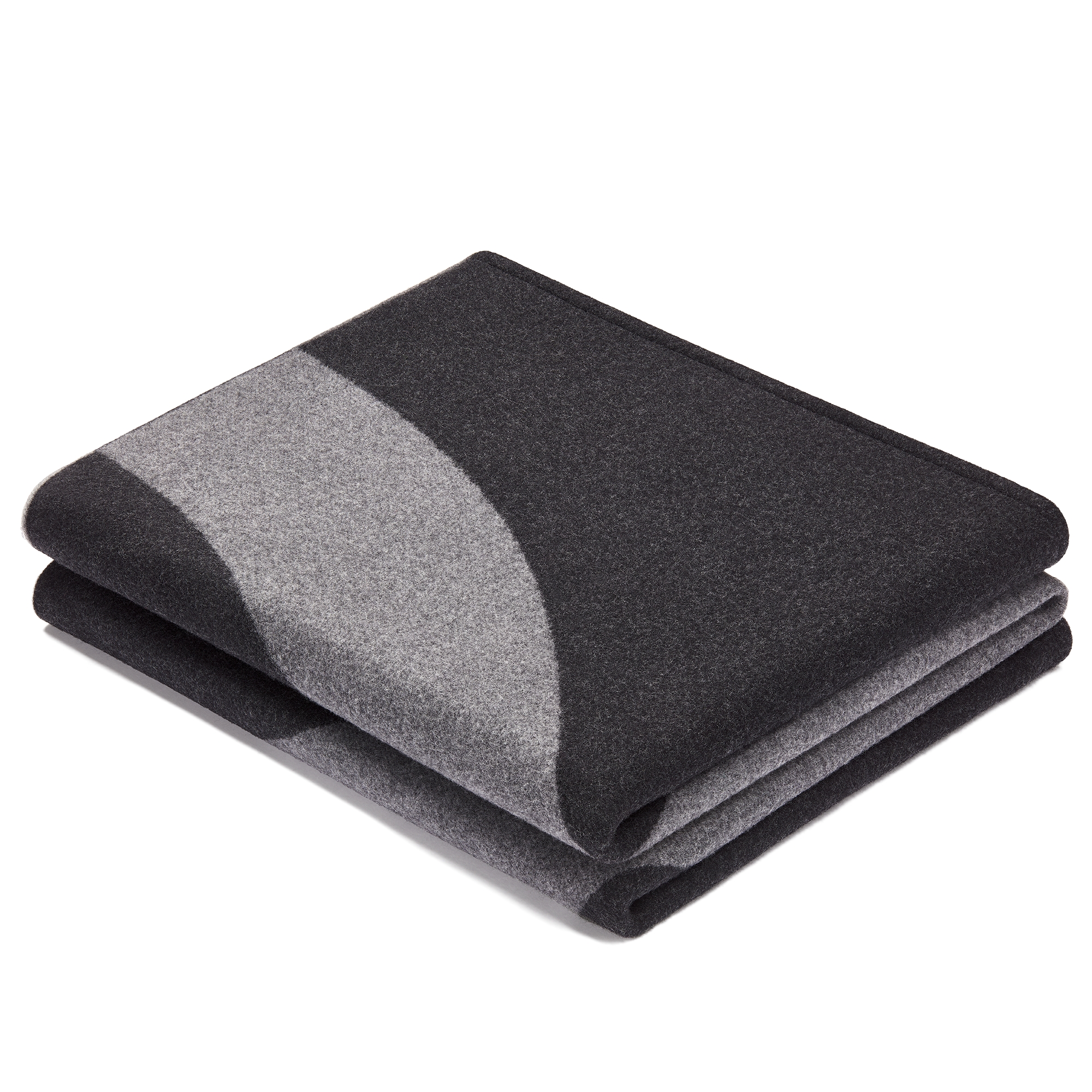 Blanket Gray CD Entrelacés Wool and Cashmere E03