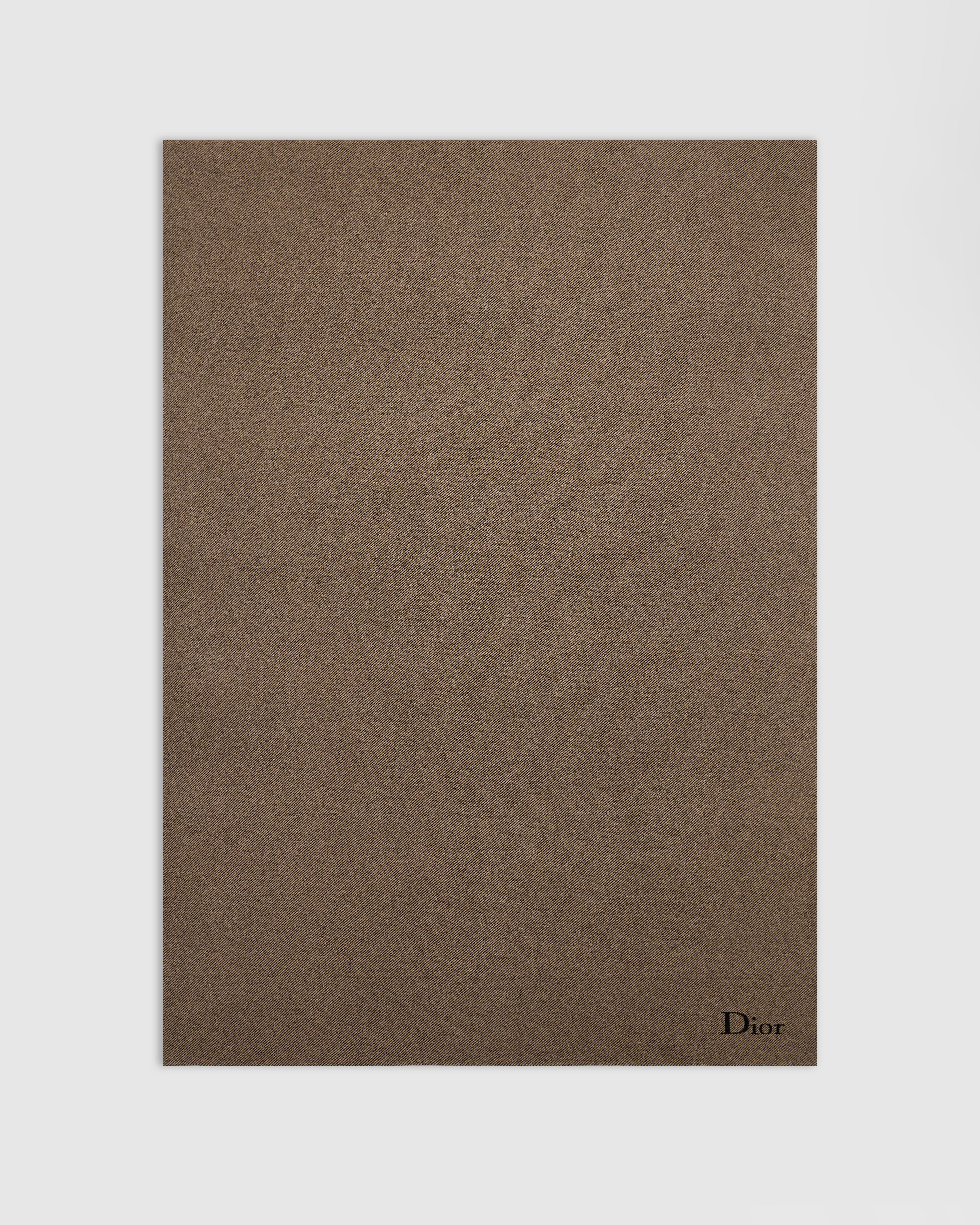 Decke Gefütterter Jacquard in Anthrazitgrau und Beige mit Streifen E01