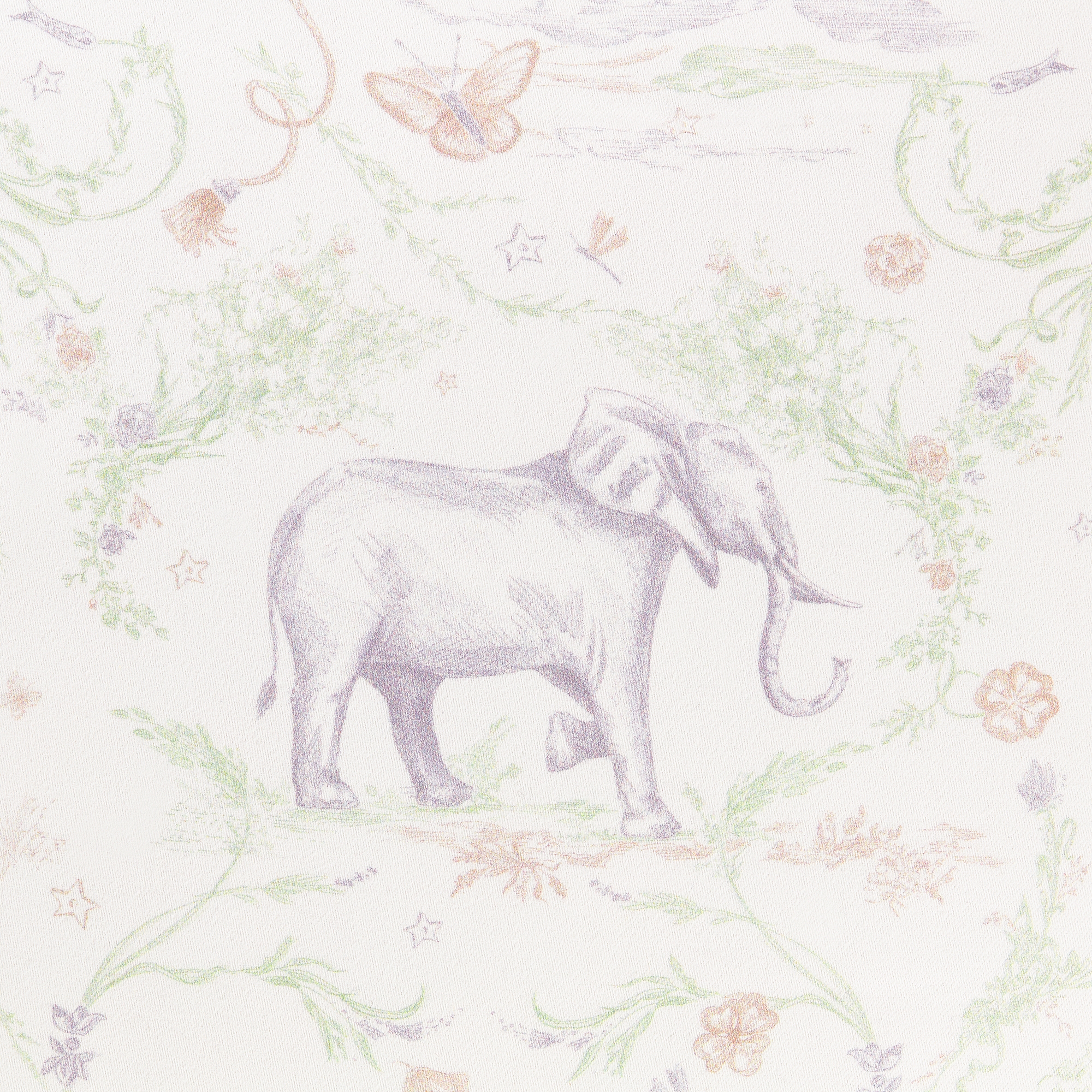 Vierkant kussen Veelkleurig Toile de Jouy Innocence-motief E09