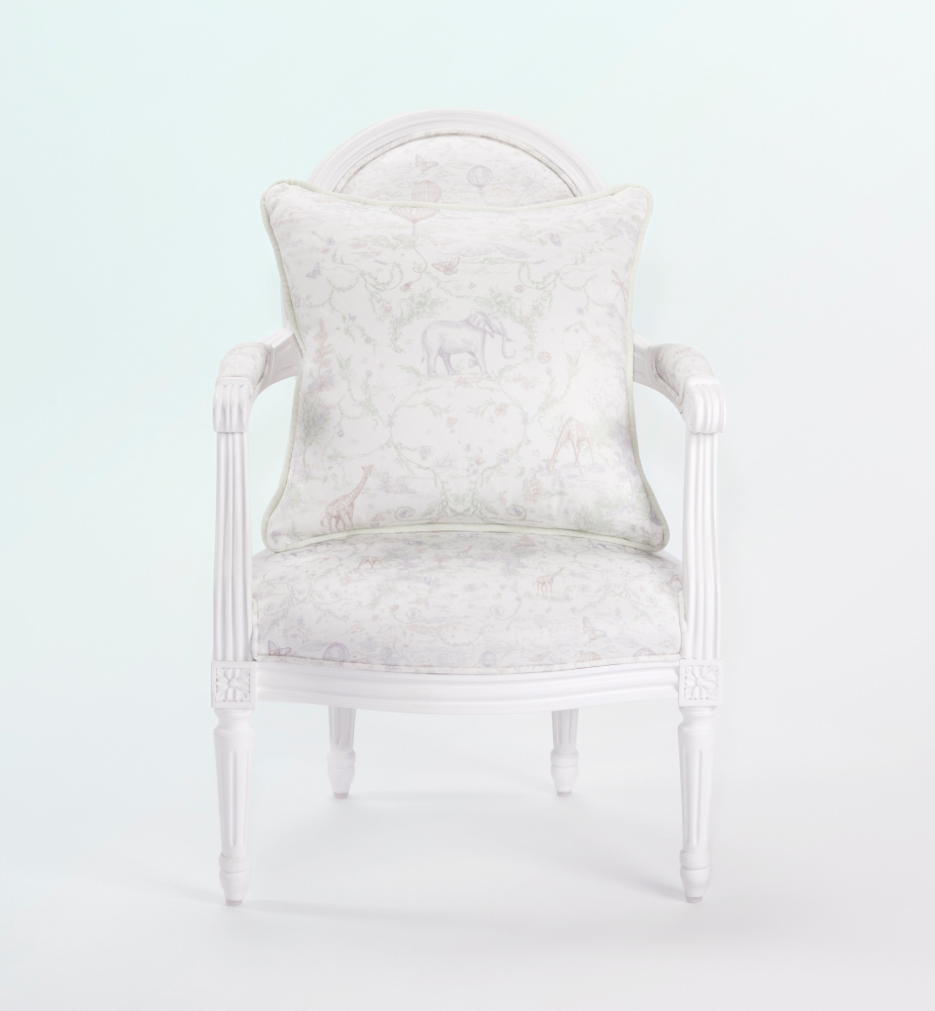 Kleines, quadratisches Kissen Toile de Jouy Motiv in mehreren Farben E12