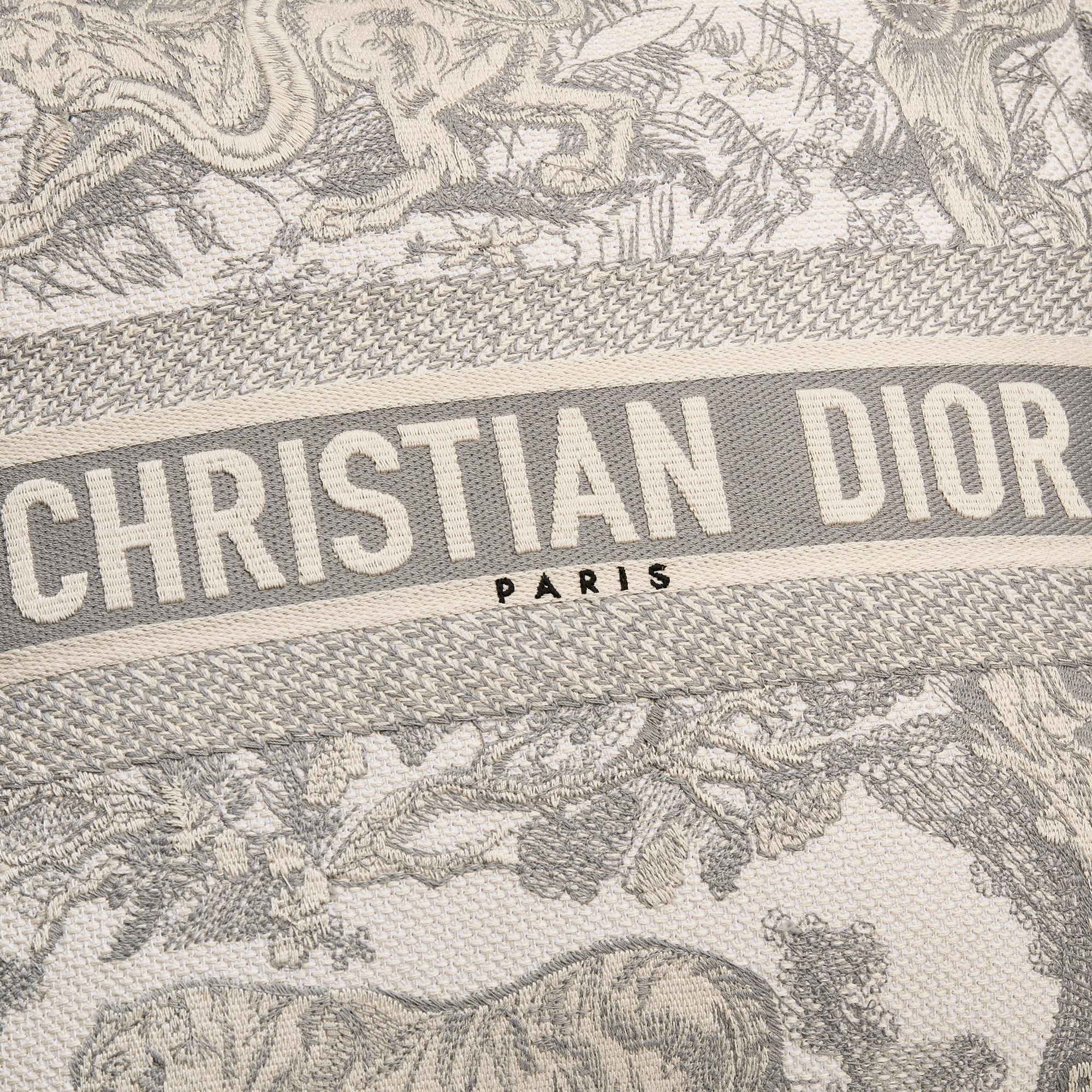 Square Pillow Gray Toile de Jouy E09