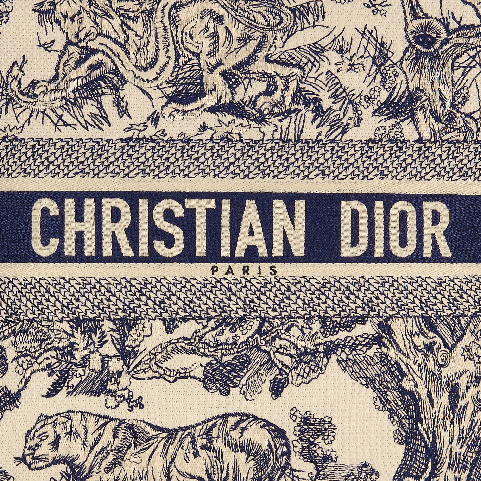 Kleines, quadratisches Kissen Toile de Jouy in Blau E10