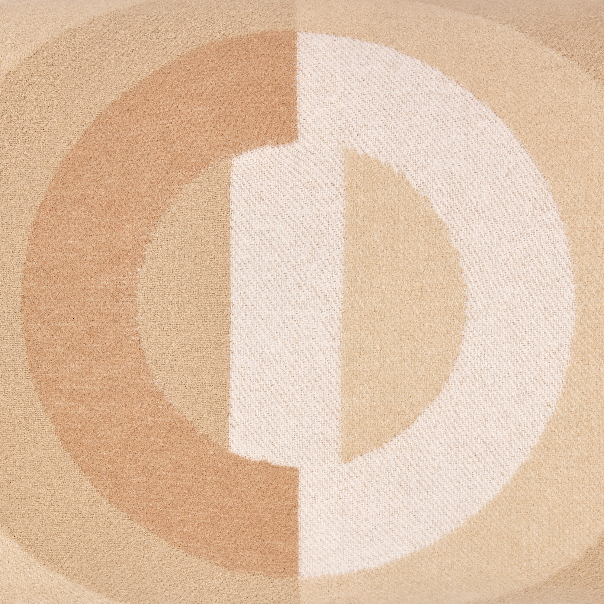 Rectangular Pillow Beige CD Entrelacés Wool and Cashmere E09