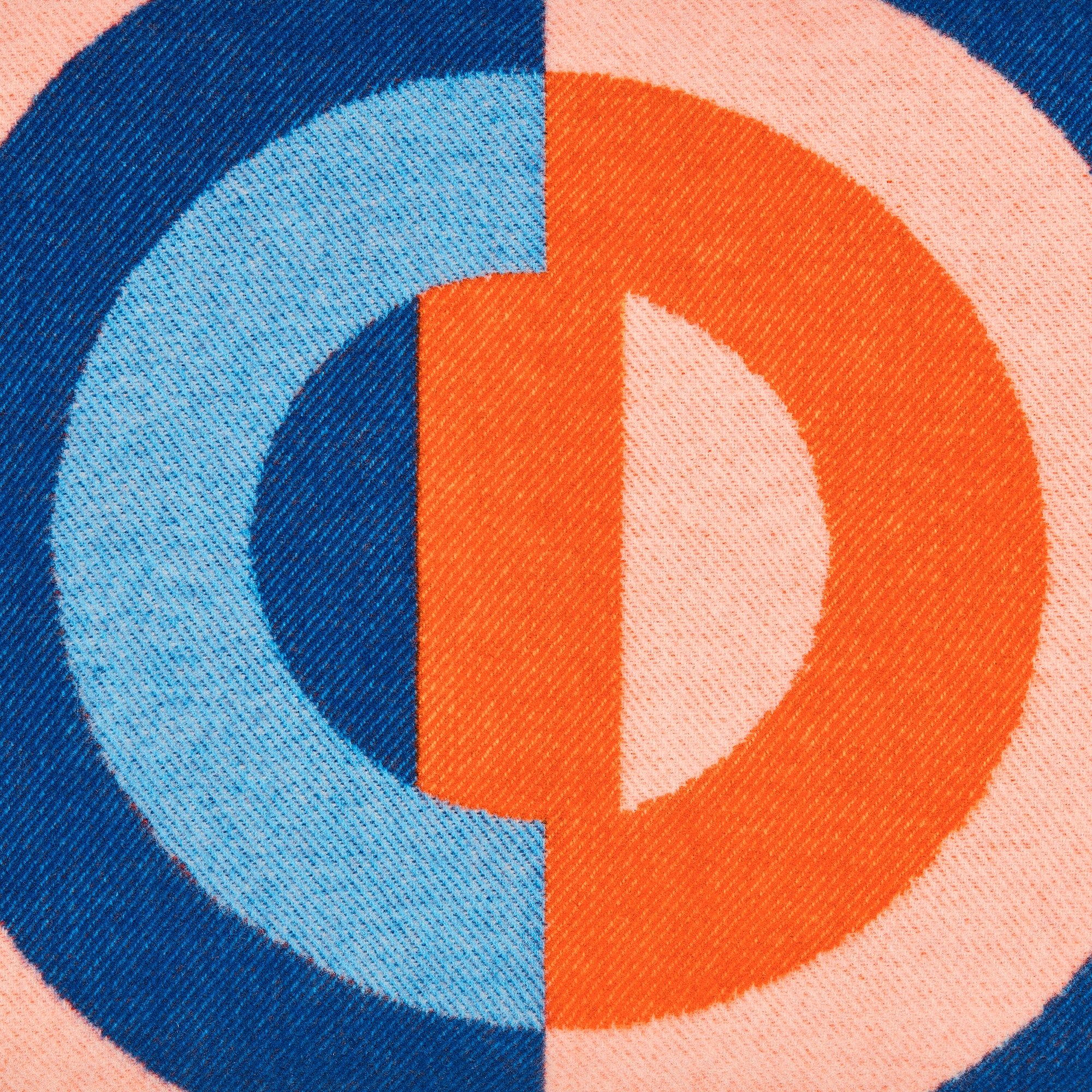 Cuscino rettangolare Lana e cachemire CD Entrelacés blu E09