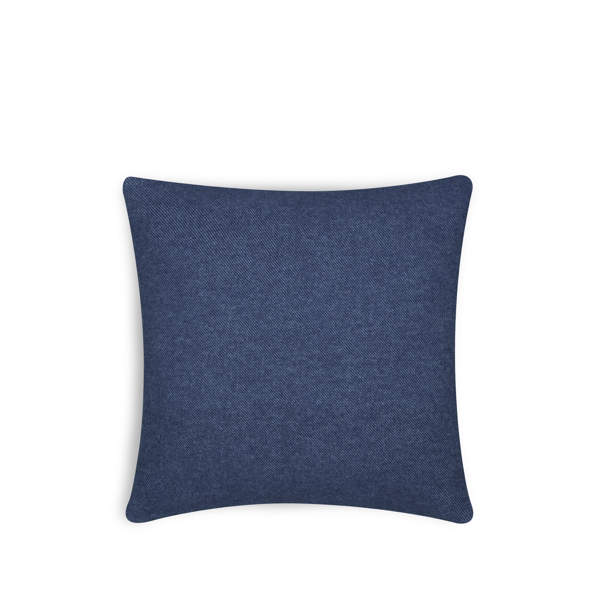 Square Pillow Blue Cannage Tartan Wool and Cashmere Jacquard E08