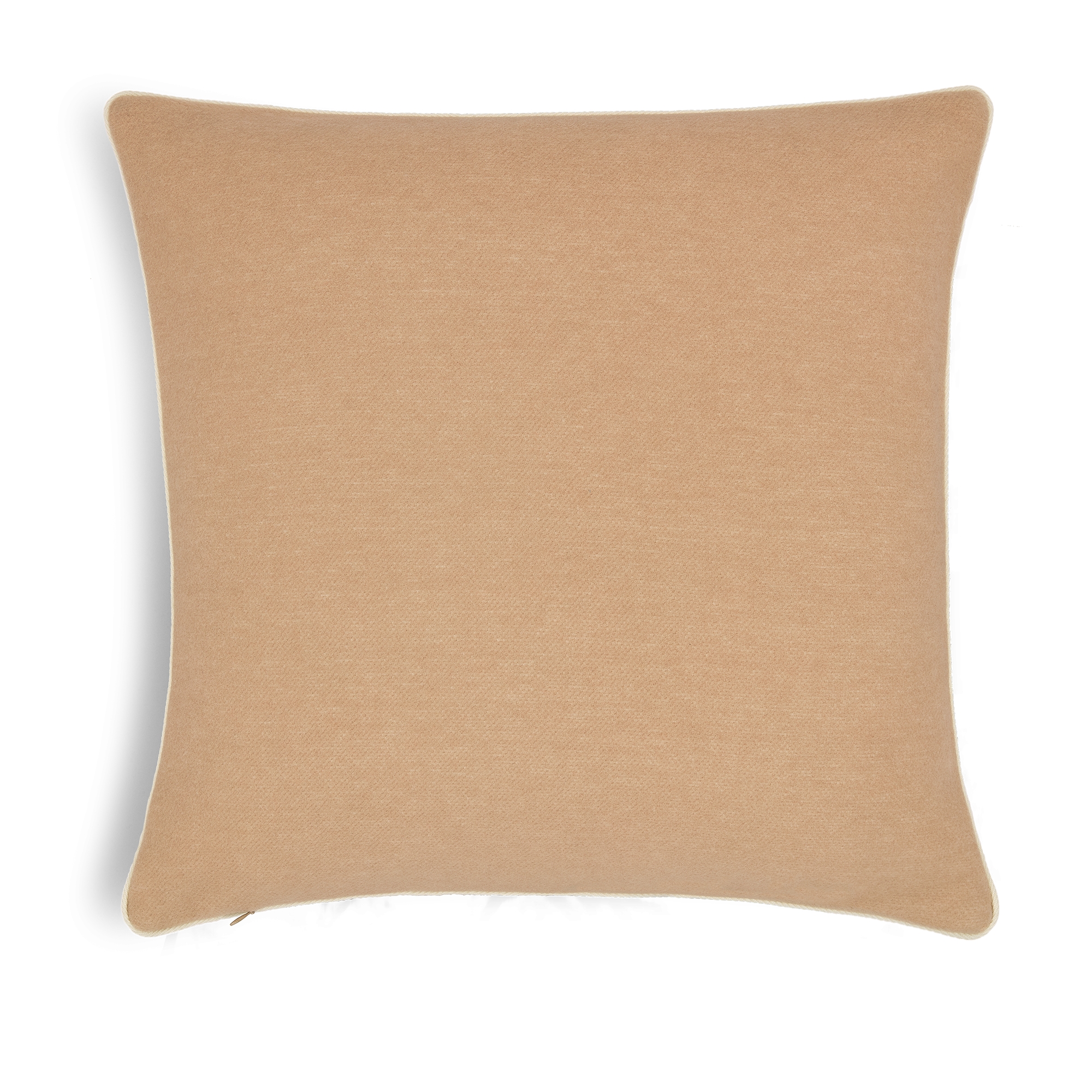 Vierkant kussen Beige jacquard van wol en kasjmier met CD Entrelacés-kenmerk E08