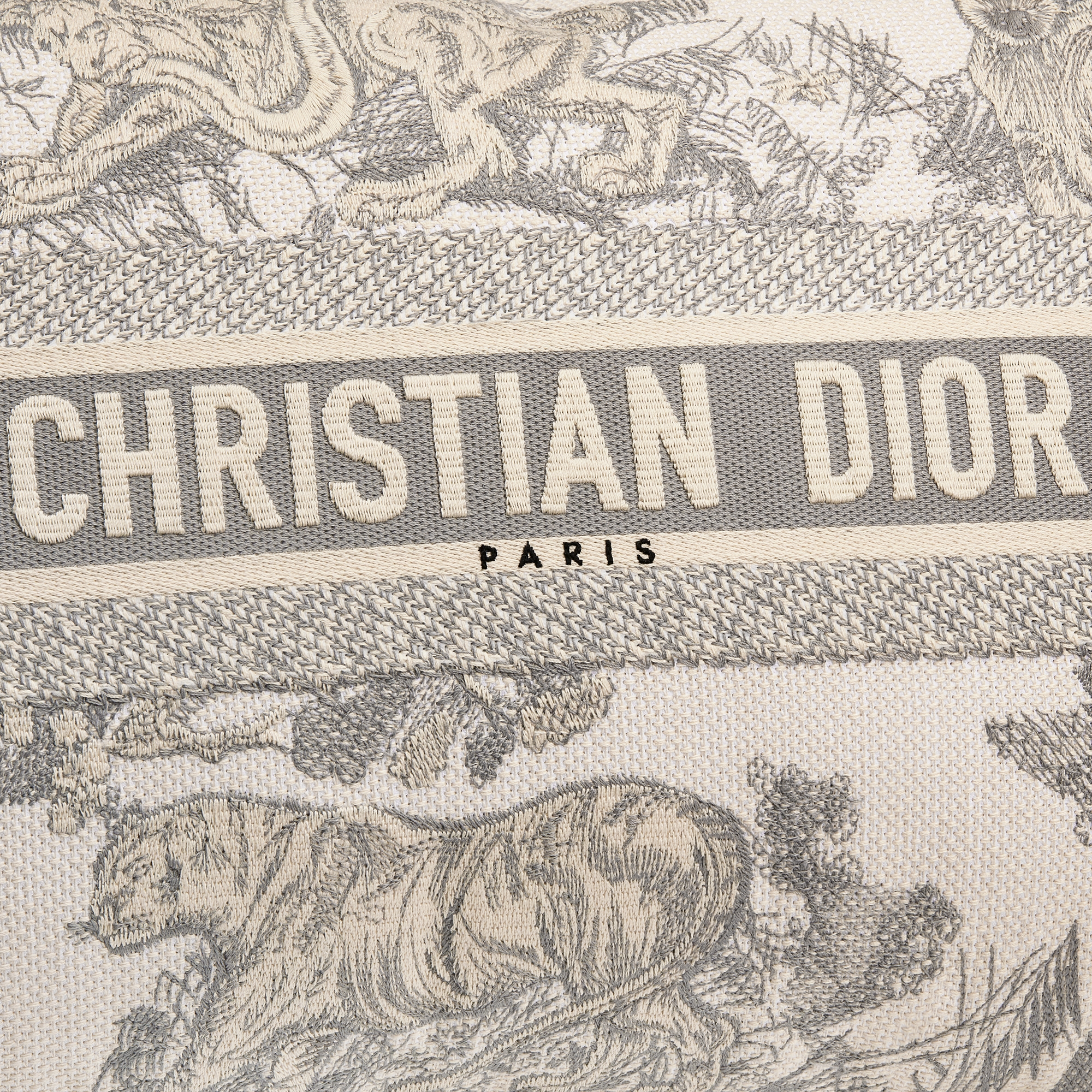 Rechteckiges Kissen Toile de Jouy in Grau E09