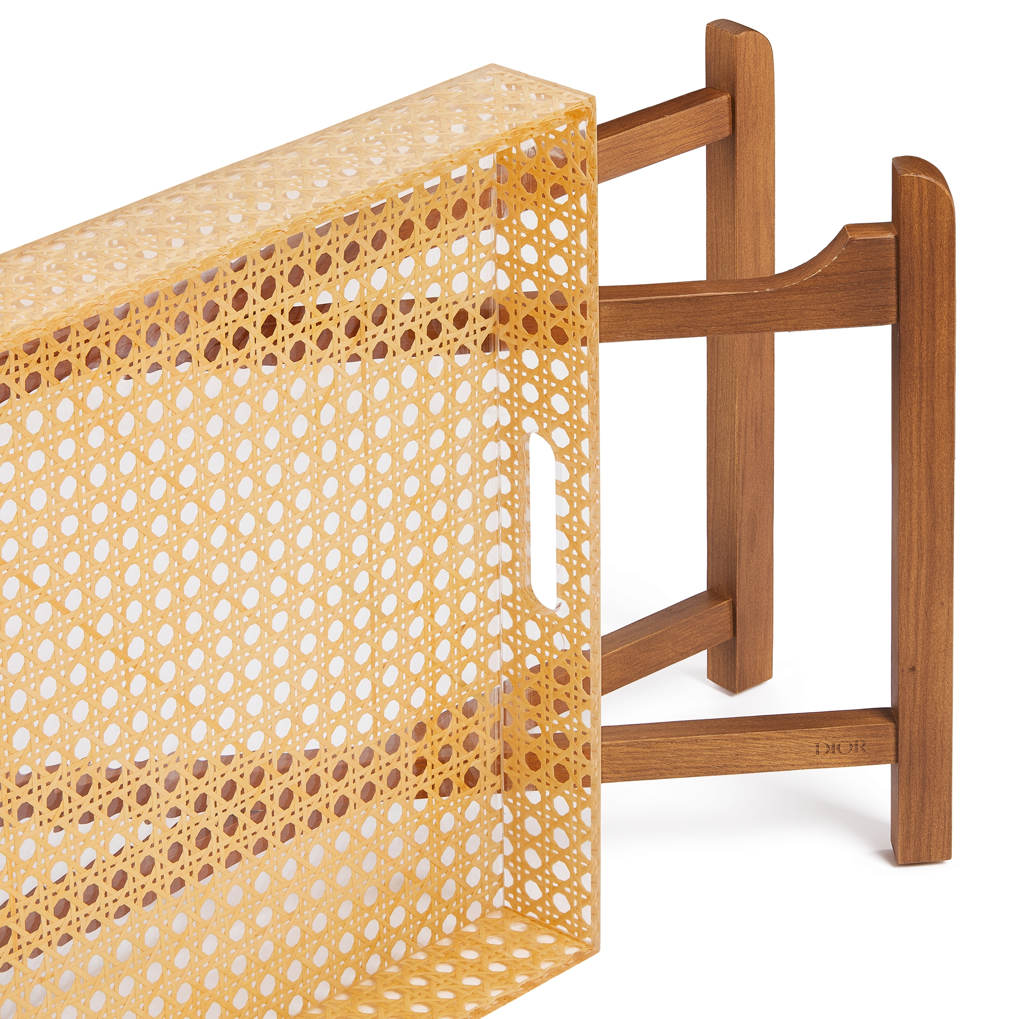 Couchtisch Kunstharz, Eichenholz und Rattan mit Cannage Provence Motiv E10