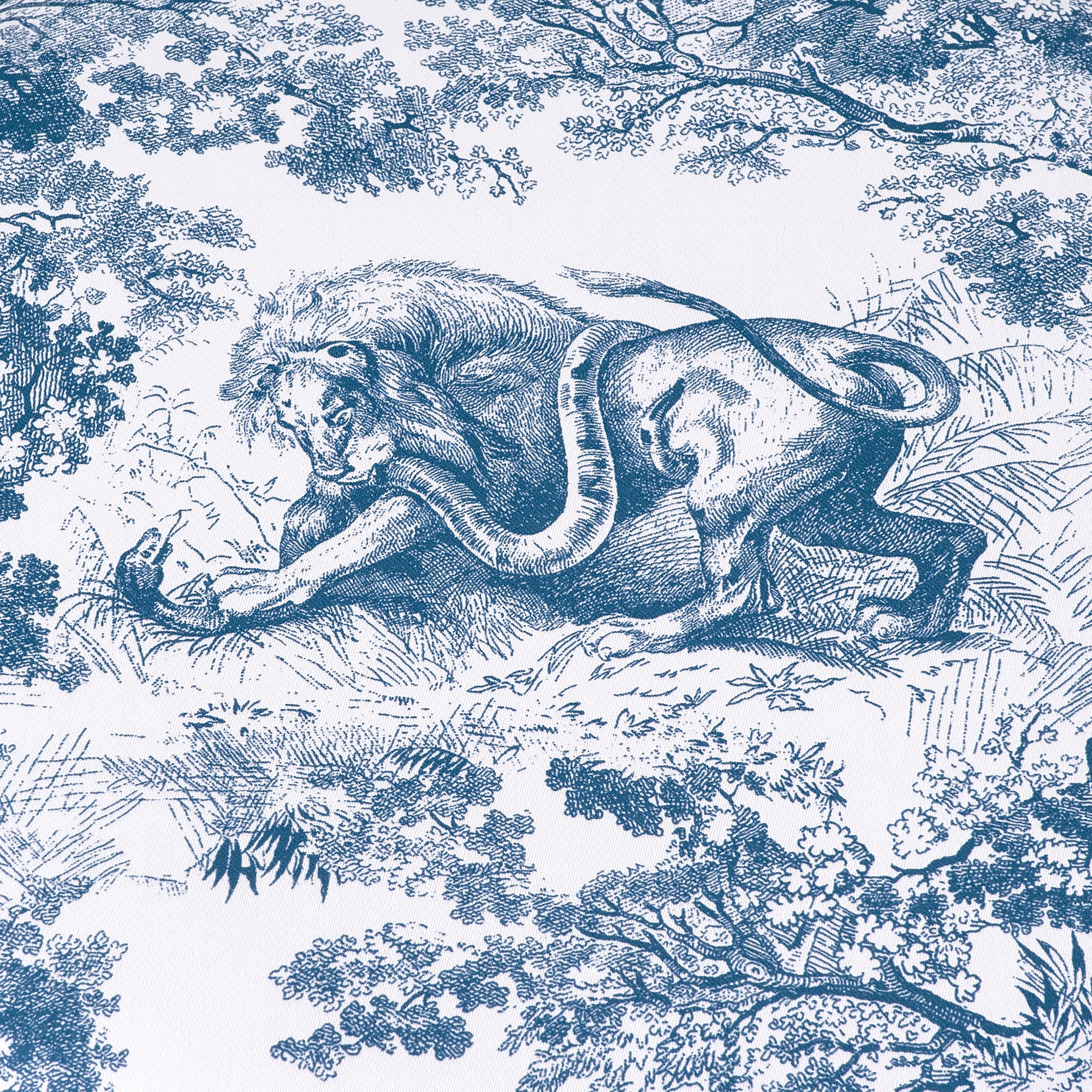 Taburete Toile de Jouy azul E09