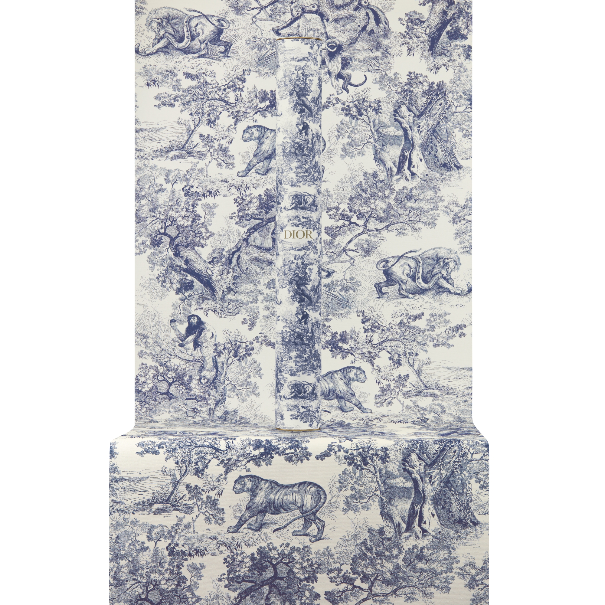 Mural decorativo Toile de Jouy, azul marino E09