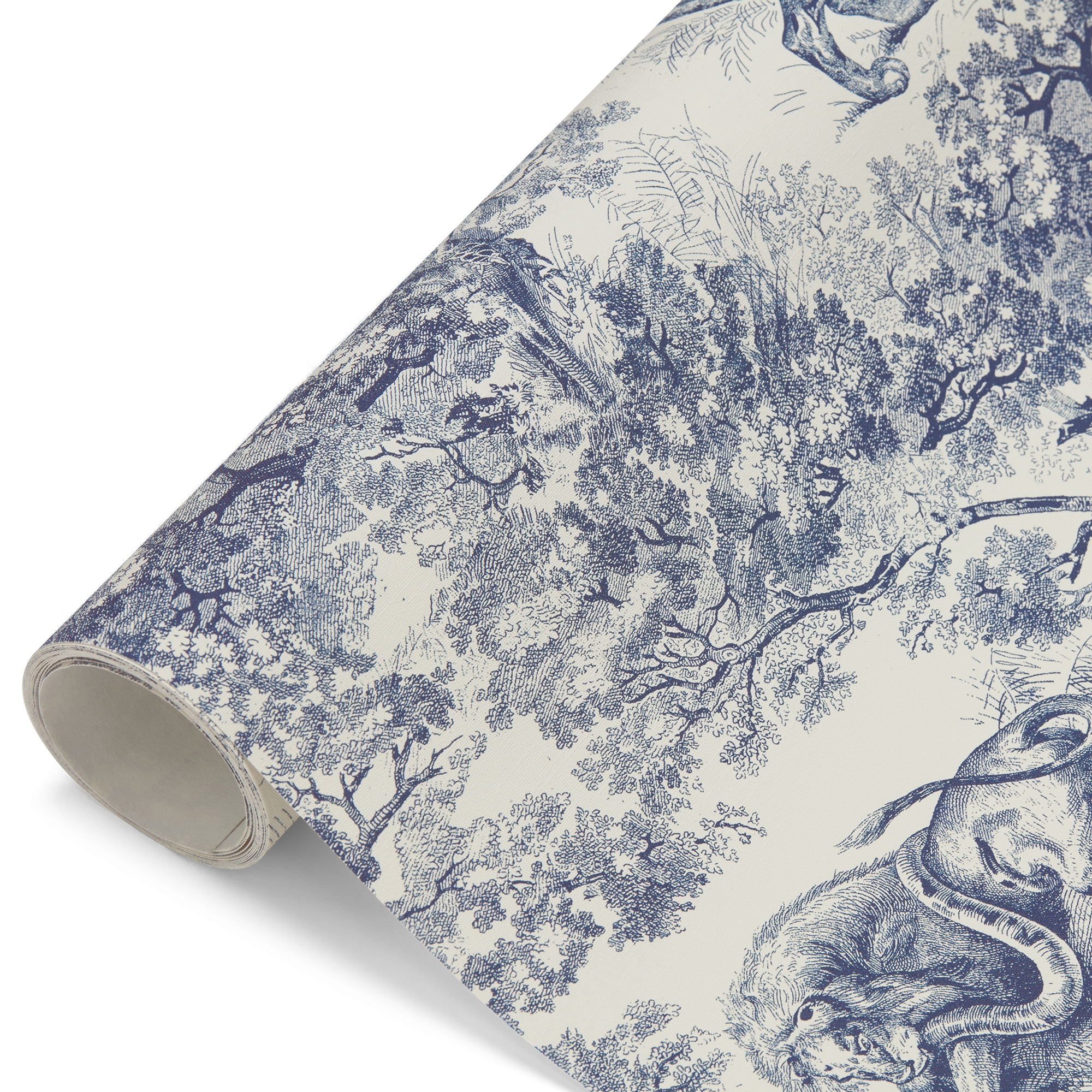 Mural decorativo Toile de Jouy, azul marino E10