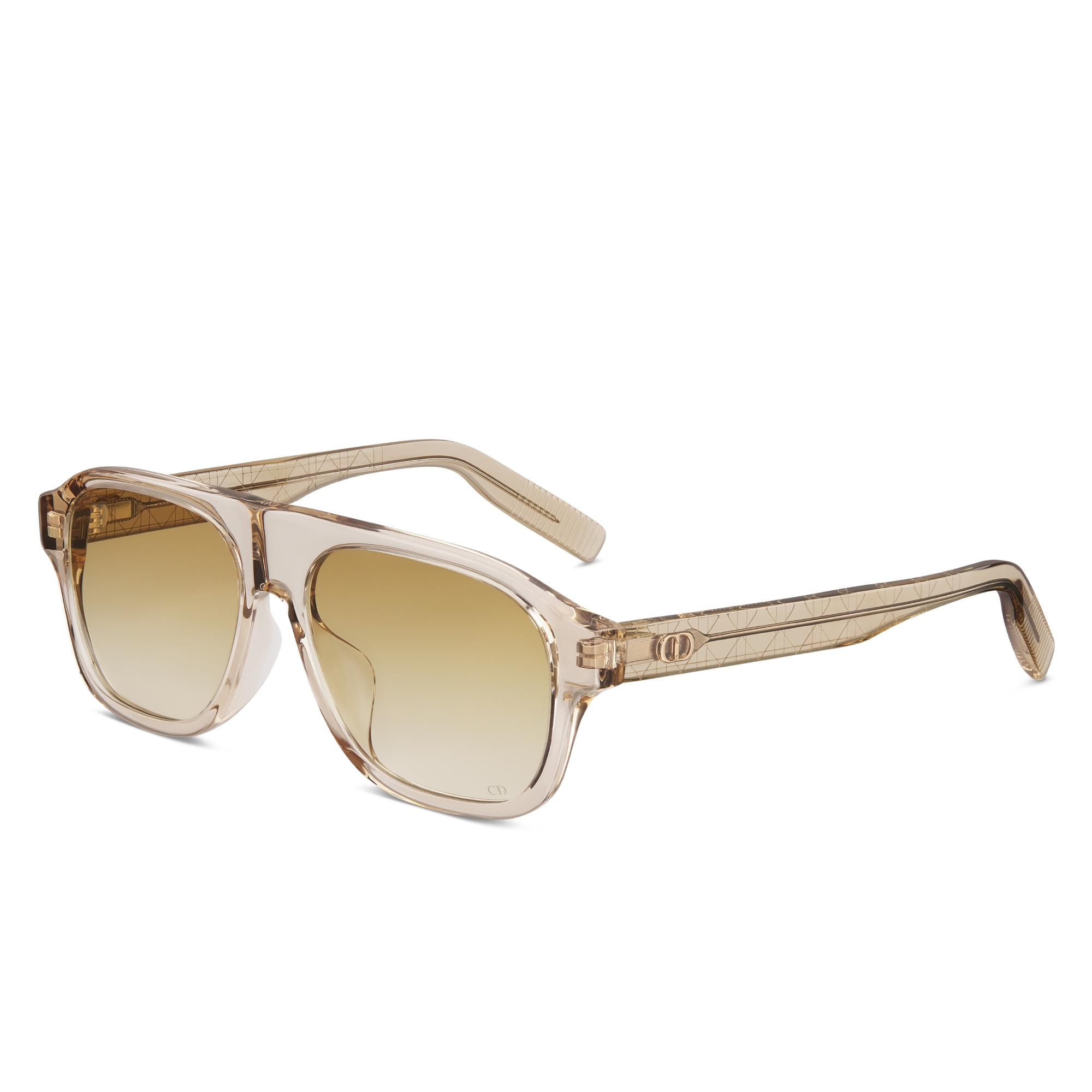 CD Icon A1F Transparent Beige Pilot Sunglasses E03