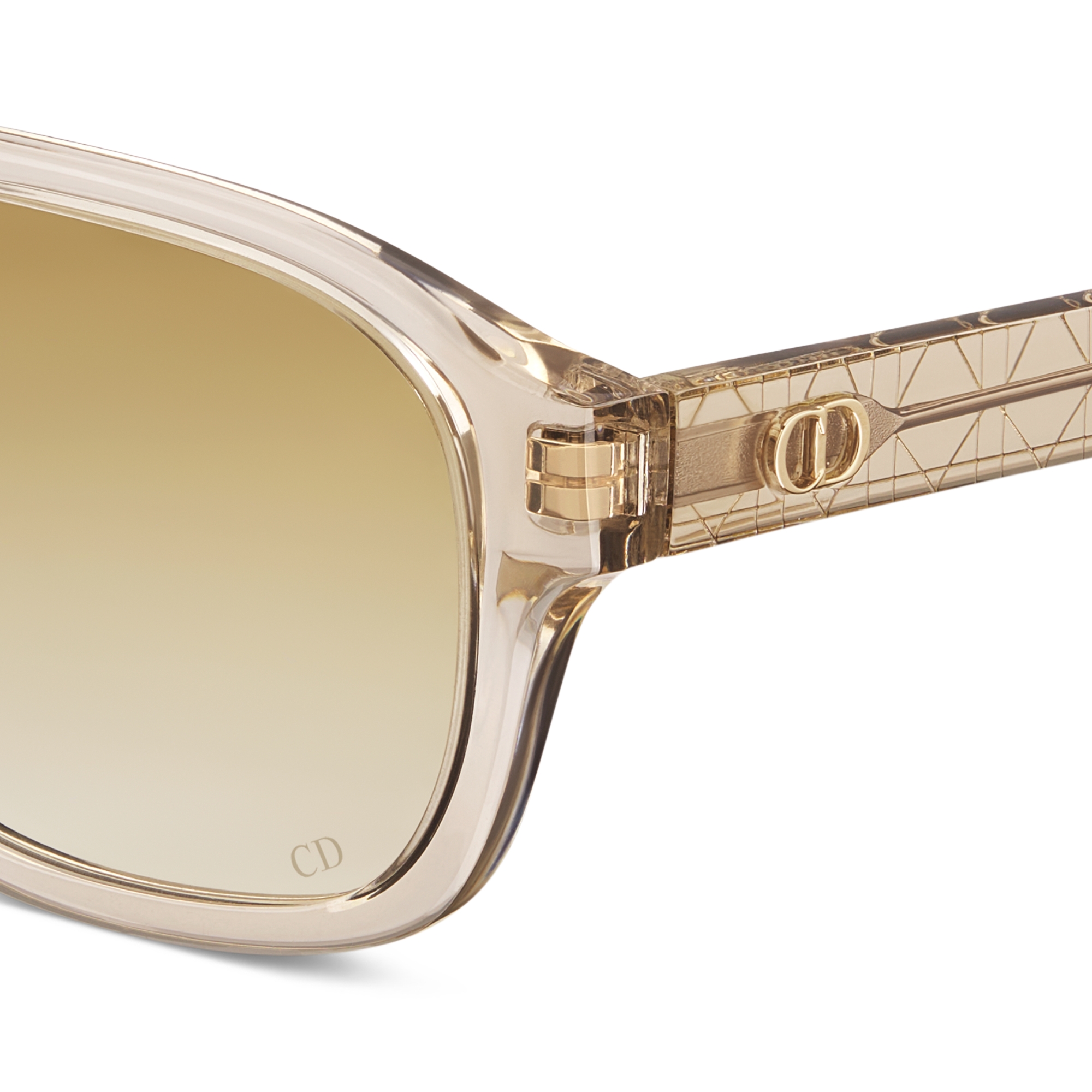 CD Icon A1I Transparent Beige Pilot Sunglasses E09