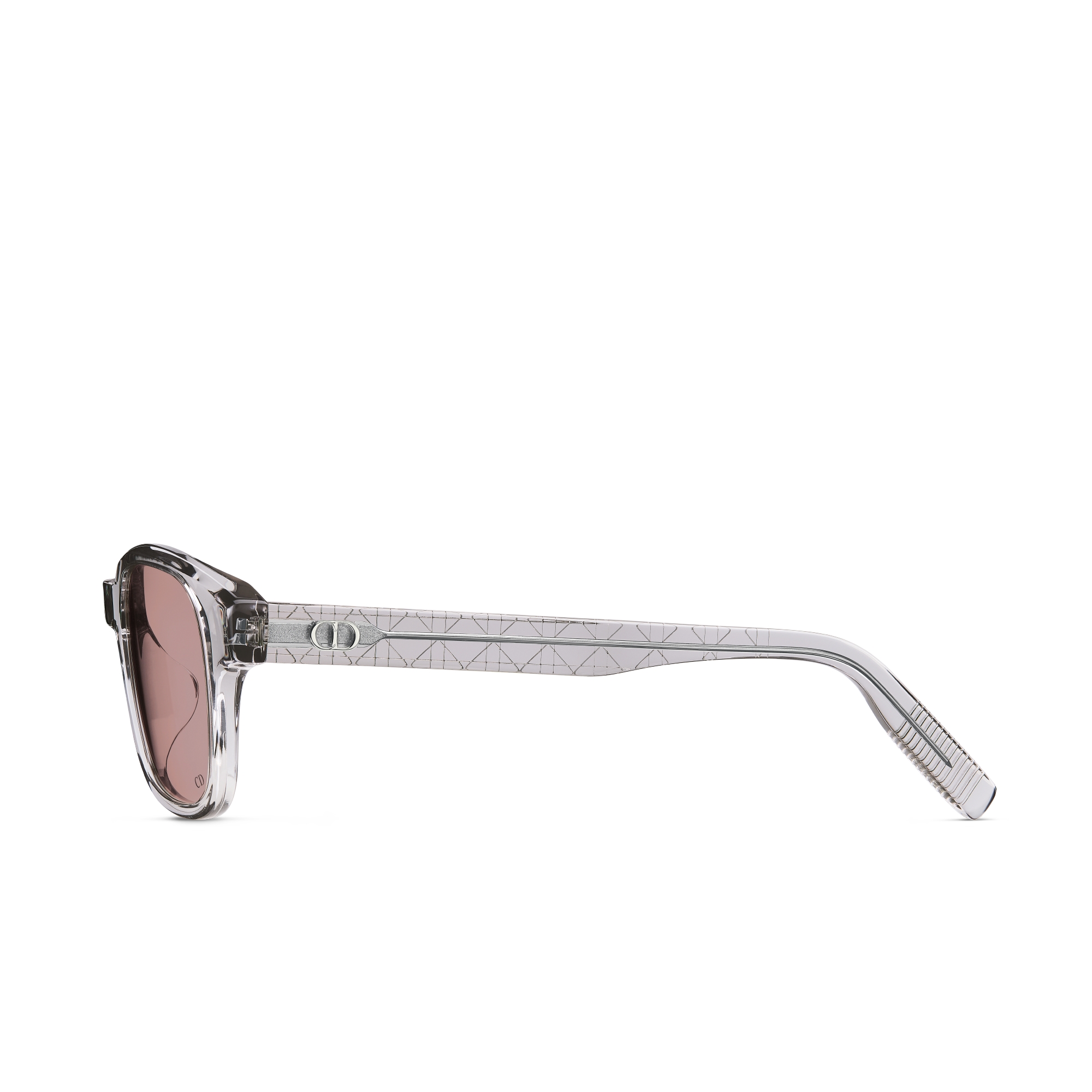 CD Icon S4F Transparent Gray Square Sunglasses E02