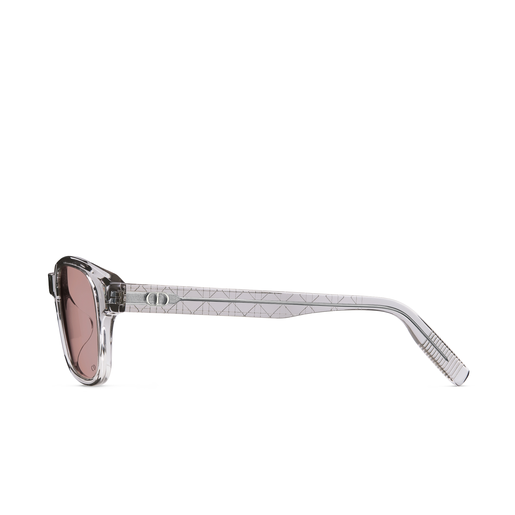 CD Icon S4I Transparent Gray Square Sunglasses E02