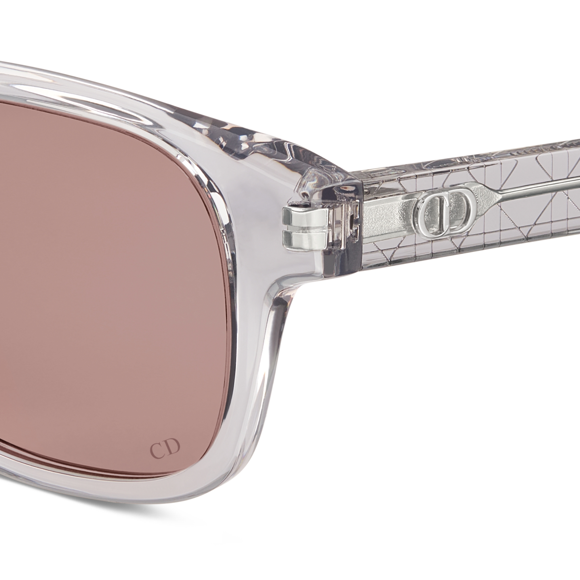 CD Icon S4I Transparent Gray Square Sunglasses E09